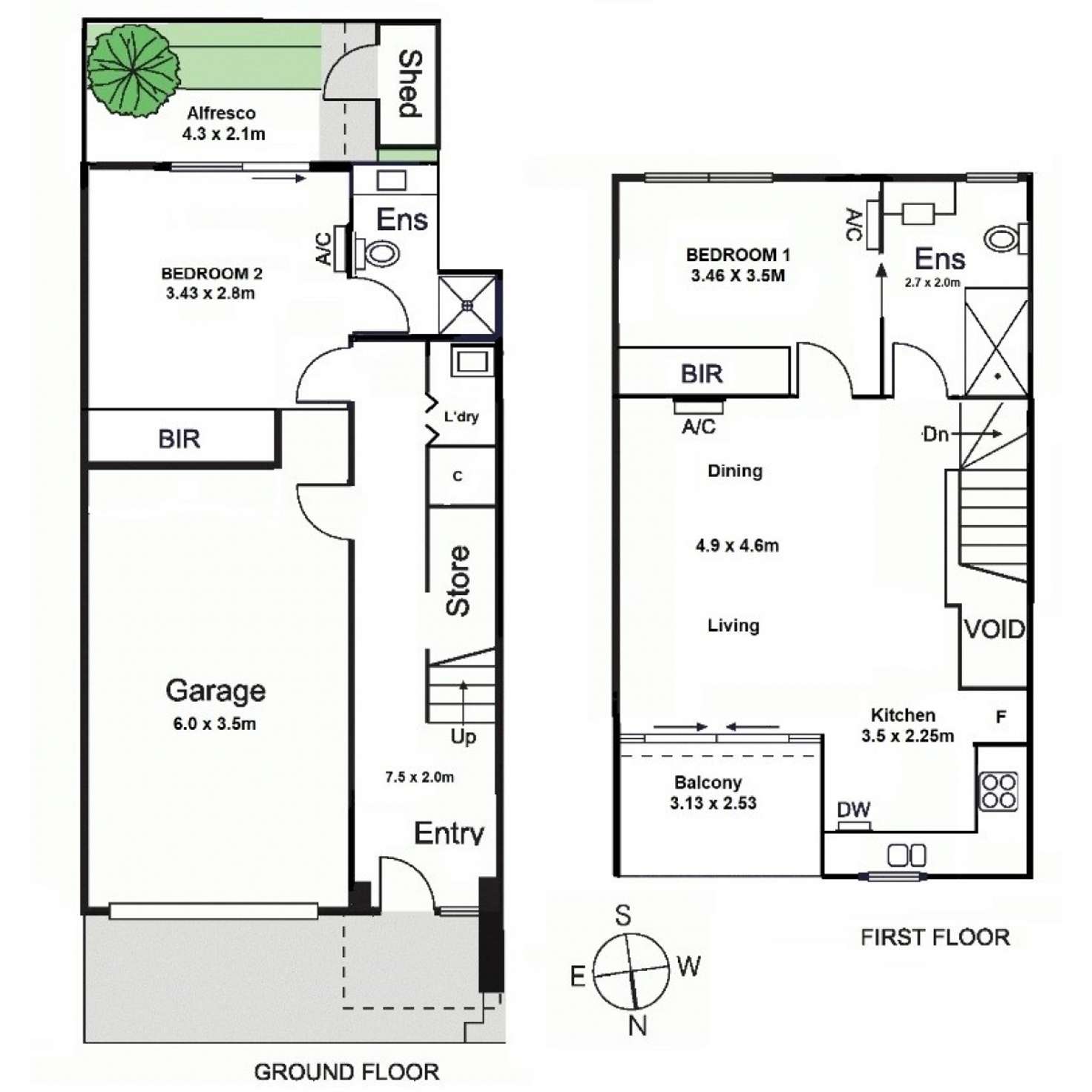 Floorplan of Homely townhouse listing, 9/48 Hill Street, Bentleigh East VIC 3165
