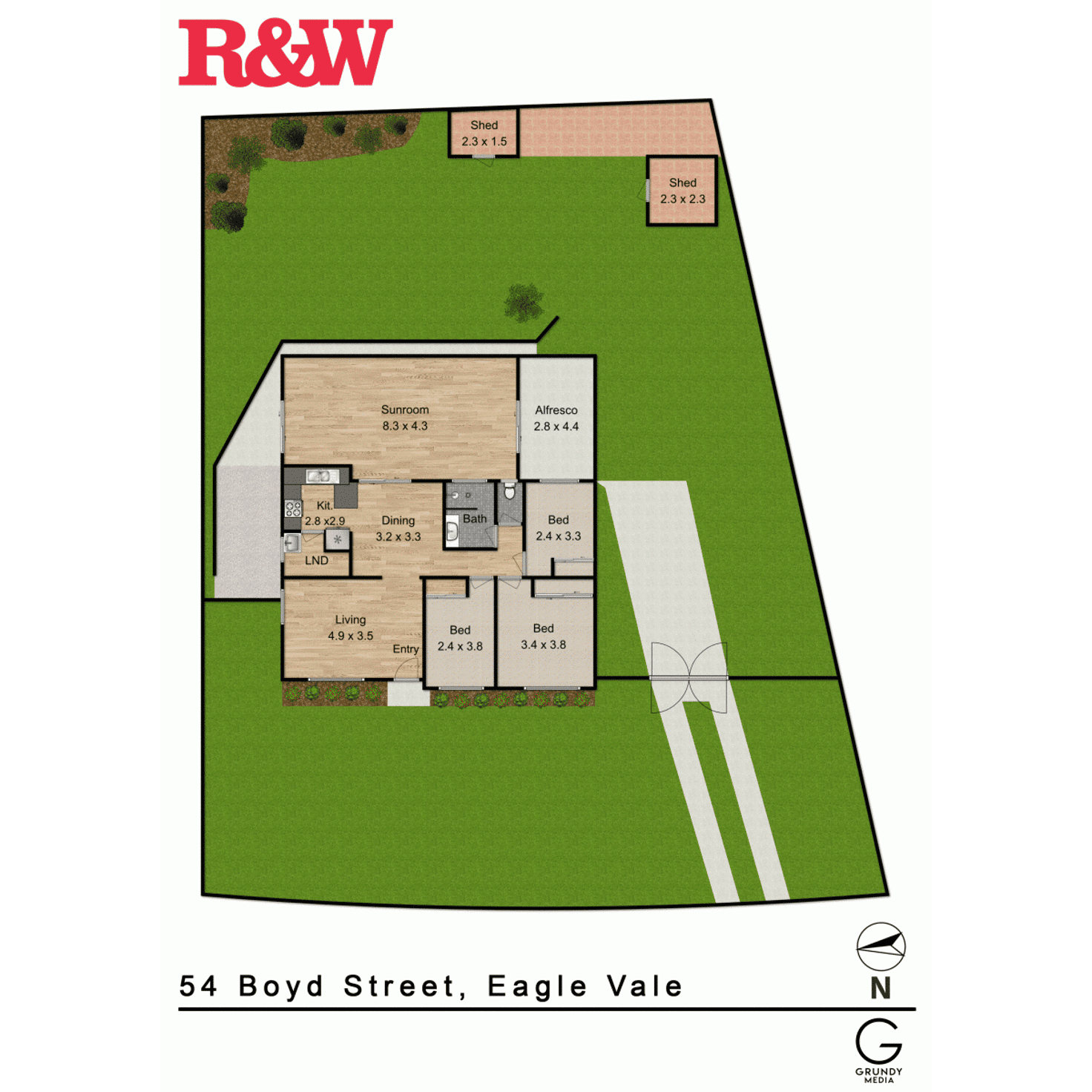 Floorplan of Homely house listing, 54 Boyd Street, Eagle Vale NSW 2558