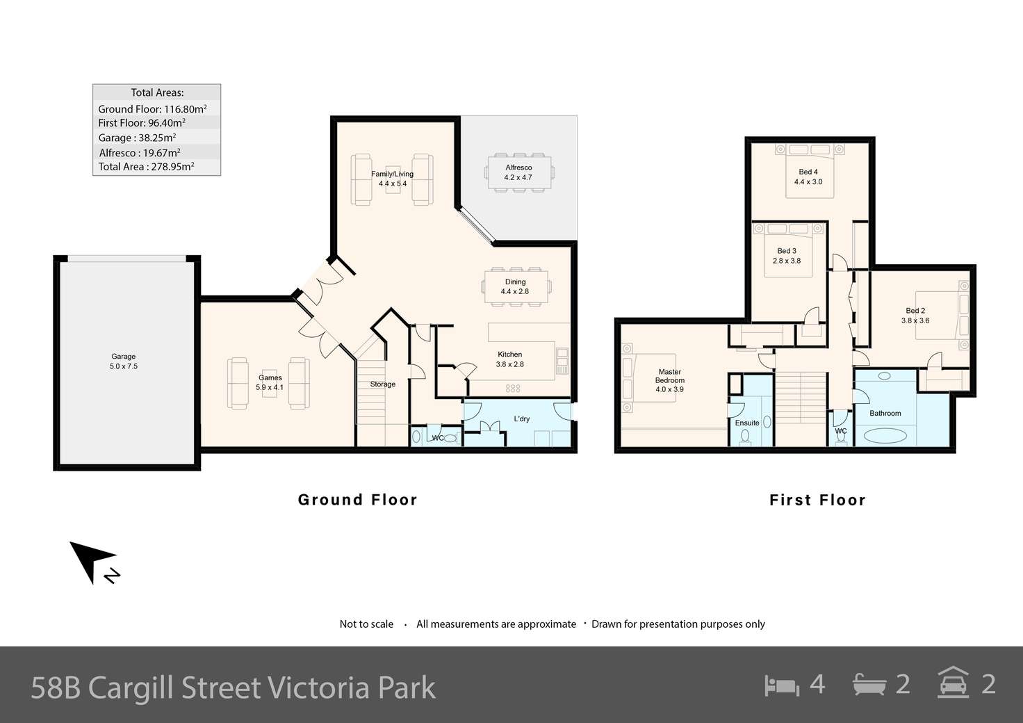 Floorplan of Homely house listing, 58B Cargill Street, Victoria Park WA 6100