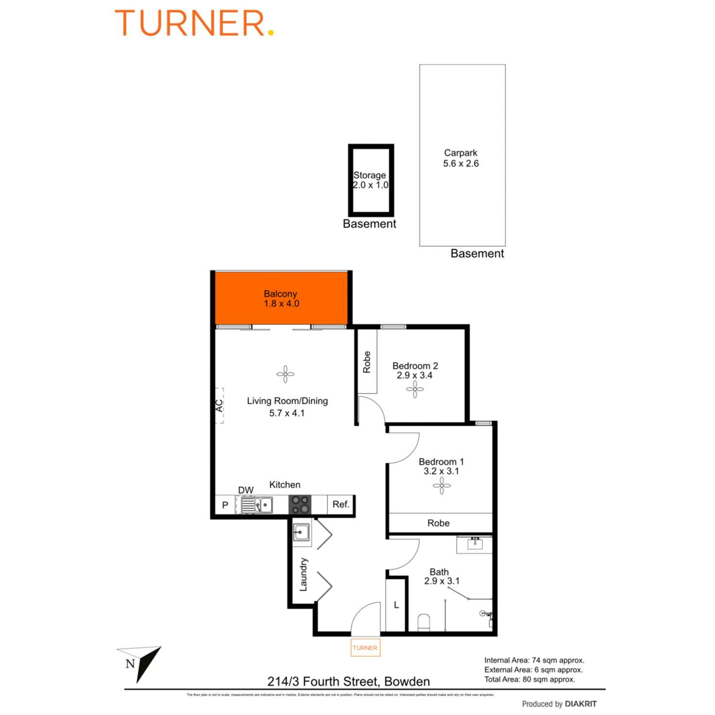 Floorplan of Homely apartment listing, 214/3 Fourth Street, Bowden SA 5007