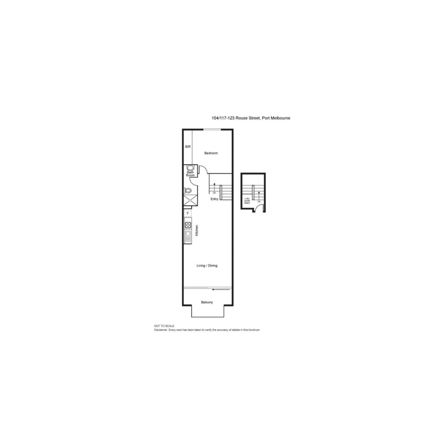 Floorplan of Homely unit listing, 104/50 Dow Street, Port Melbourne VIC 3207