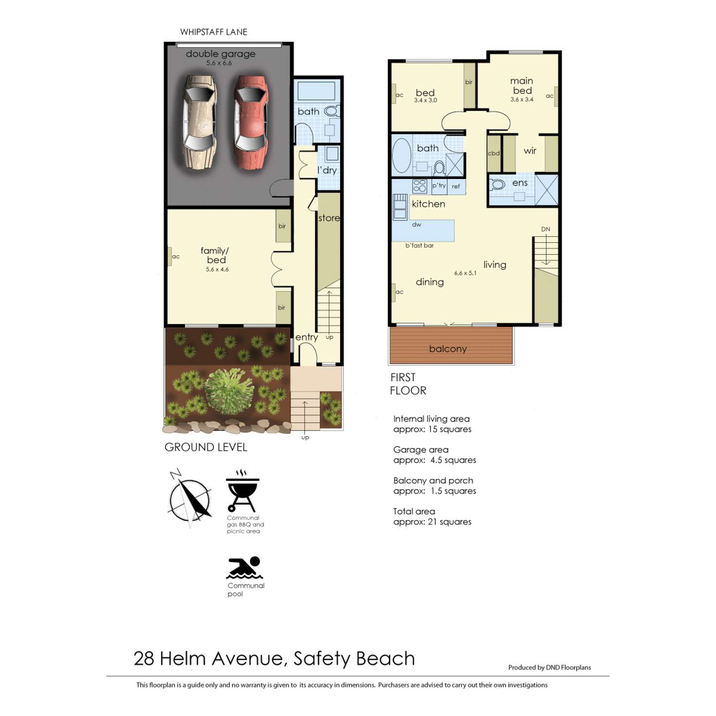 Floorplan of Homely townhouse listing, 28 Helm Avenue, Safety Beach VIC 3936