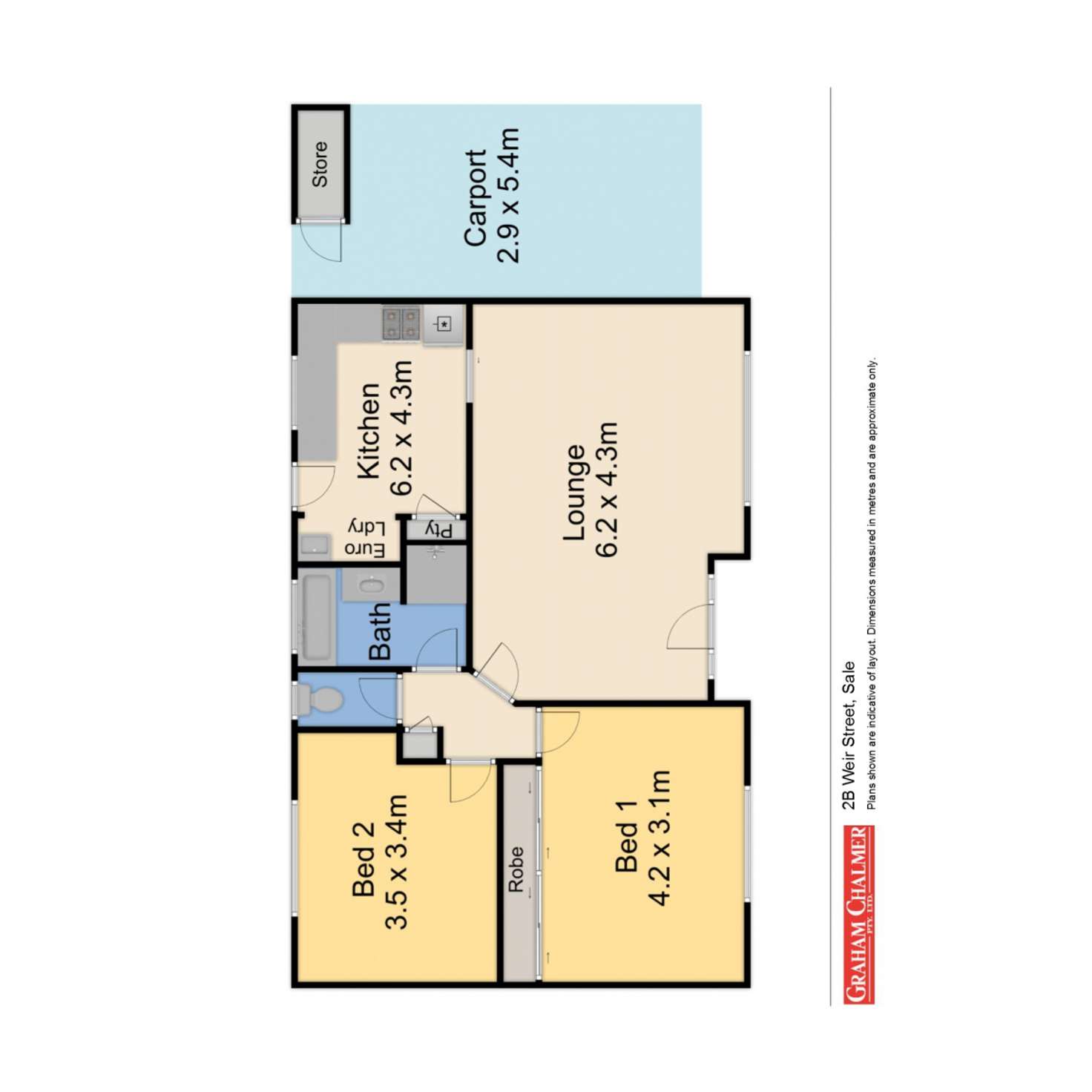 Floorplan of Homely townhouse listing, 2B Weir Street, Sale VIC 3850