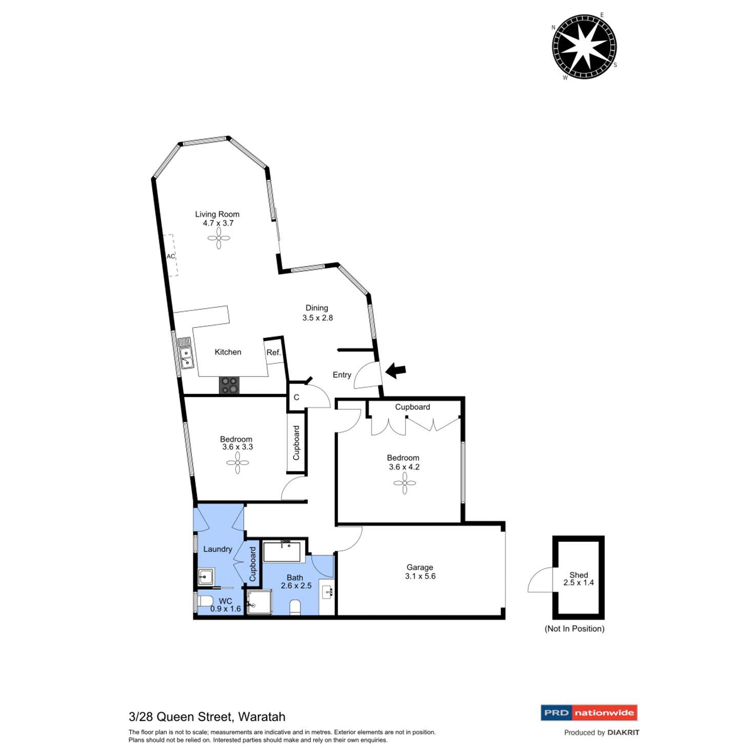 Floorplan of Homely unit listing, 3/28 Queen Street, Waratah West NSW 2298