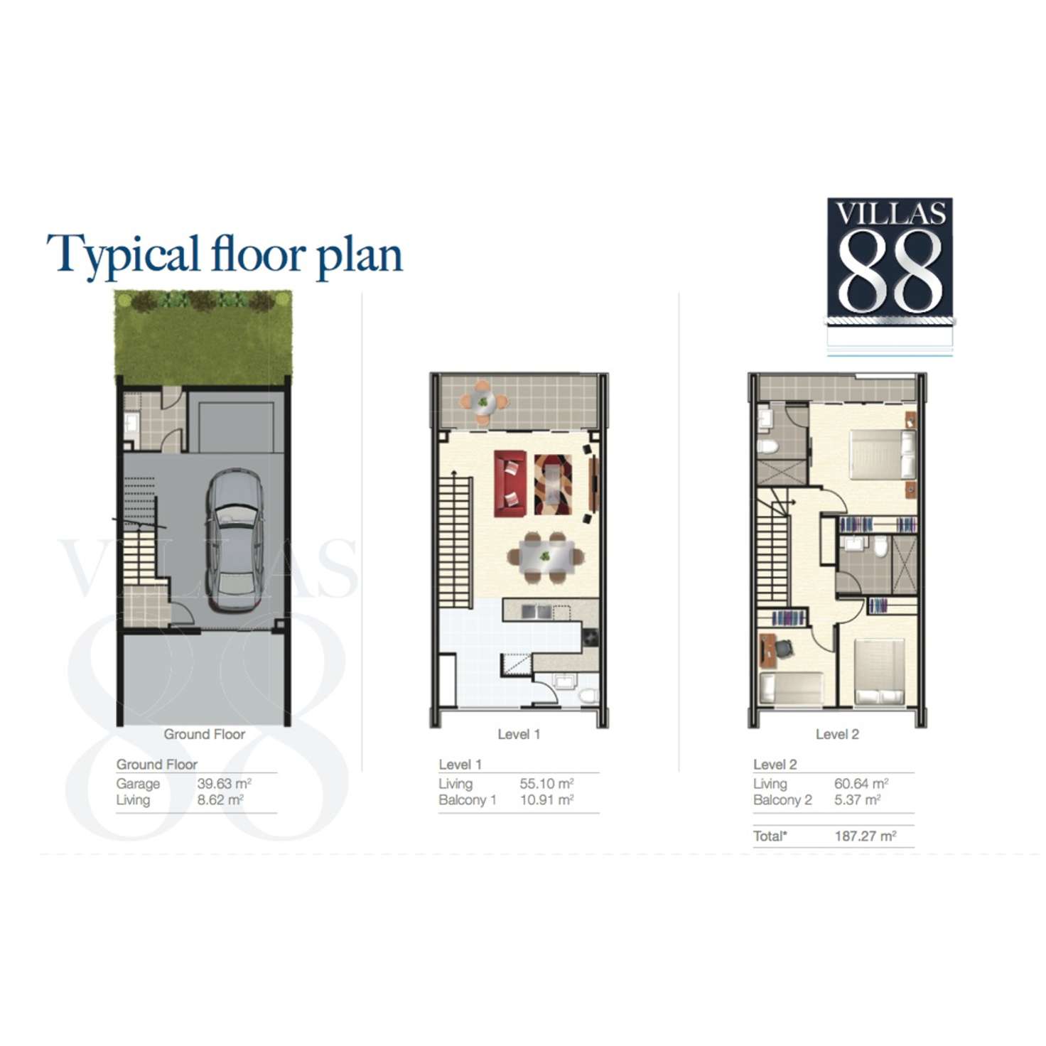 Floorplan of Homely townhouse listing, 13/1 Mervyn Thomas Drive, Hope Island QLD 4212