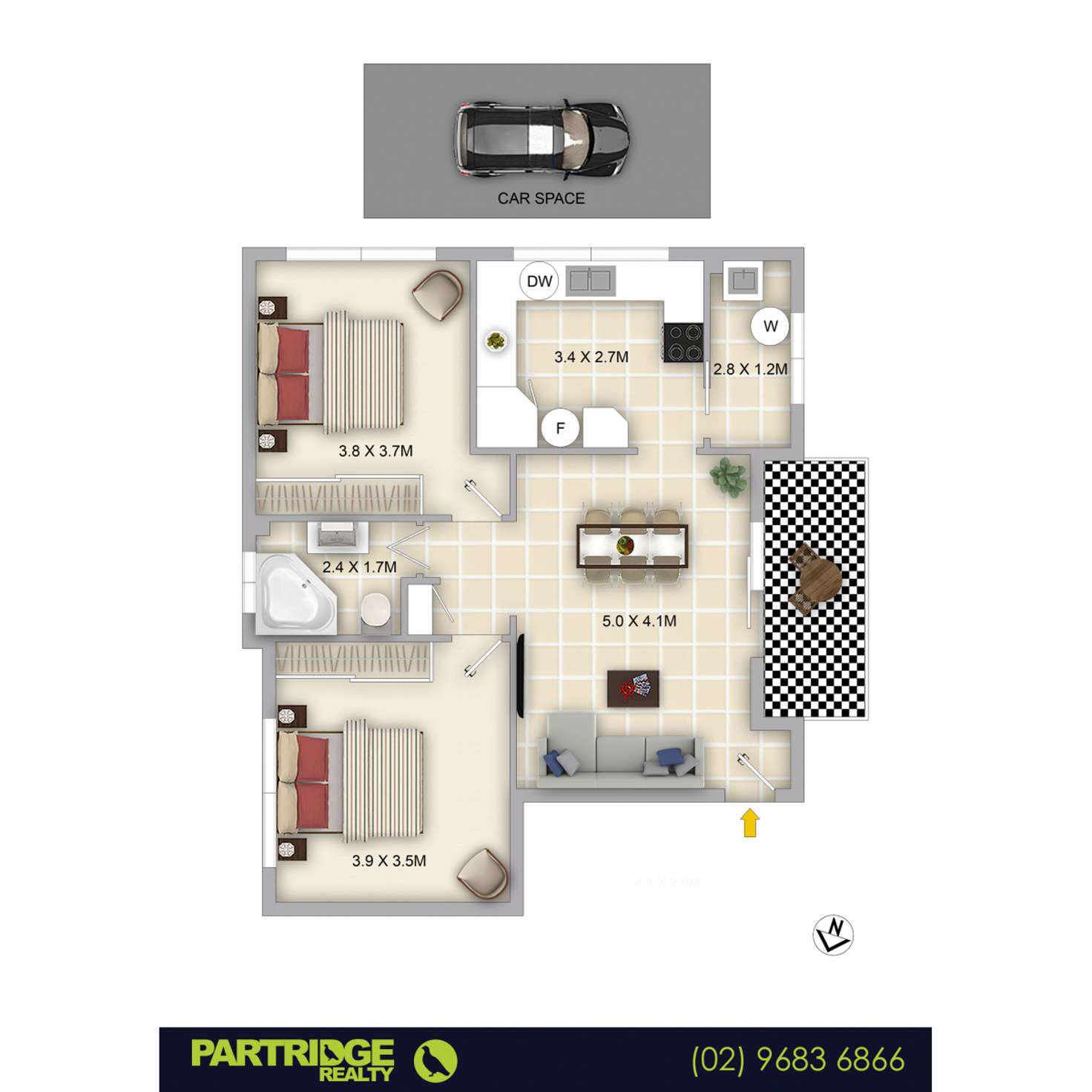Floorplan of Homely apartment listing, 2/14 Albert Street, North Parramatta NSW 2151