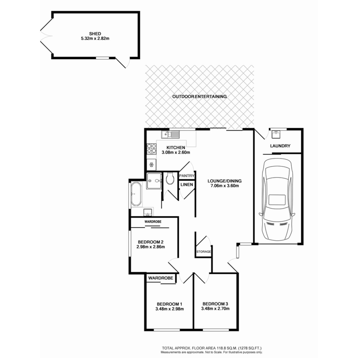 Floorplan of Homely semiDetached listing, 2/39 Kenneth Slessor Drive, Glenmore Park NSW 2745