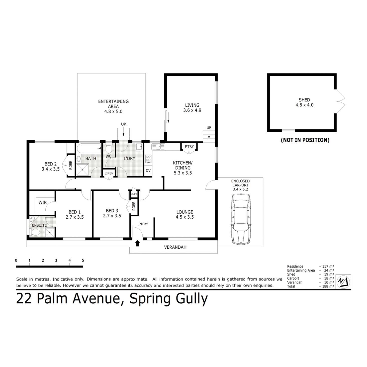 Floorplan of Homely house listing, 22 Palm Avenue, Spring Gully VIC 3550
