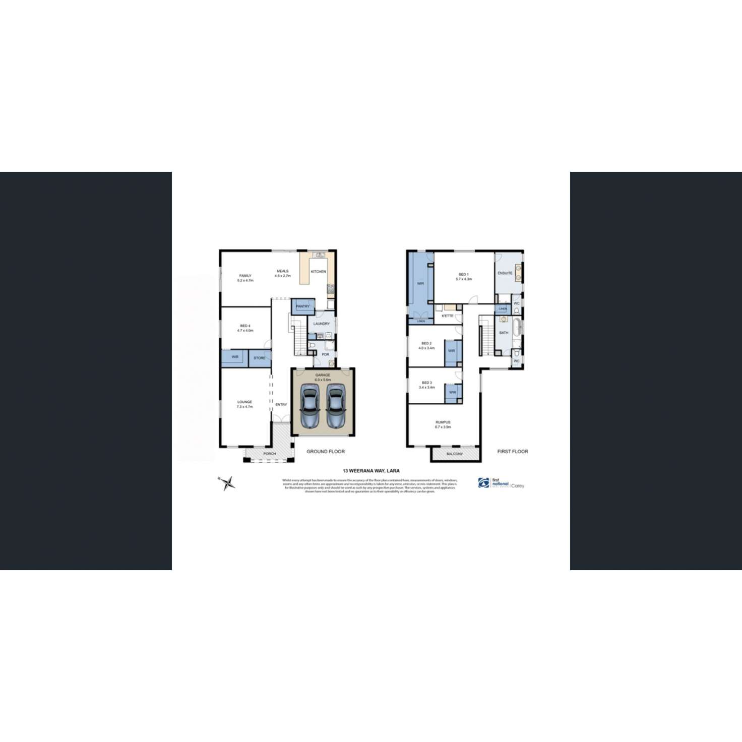 Floorplan of Homely house listing, 13 Weerana Way, Lara VIC 3212