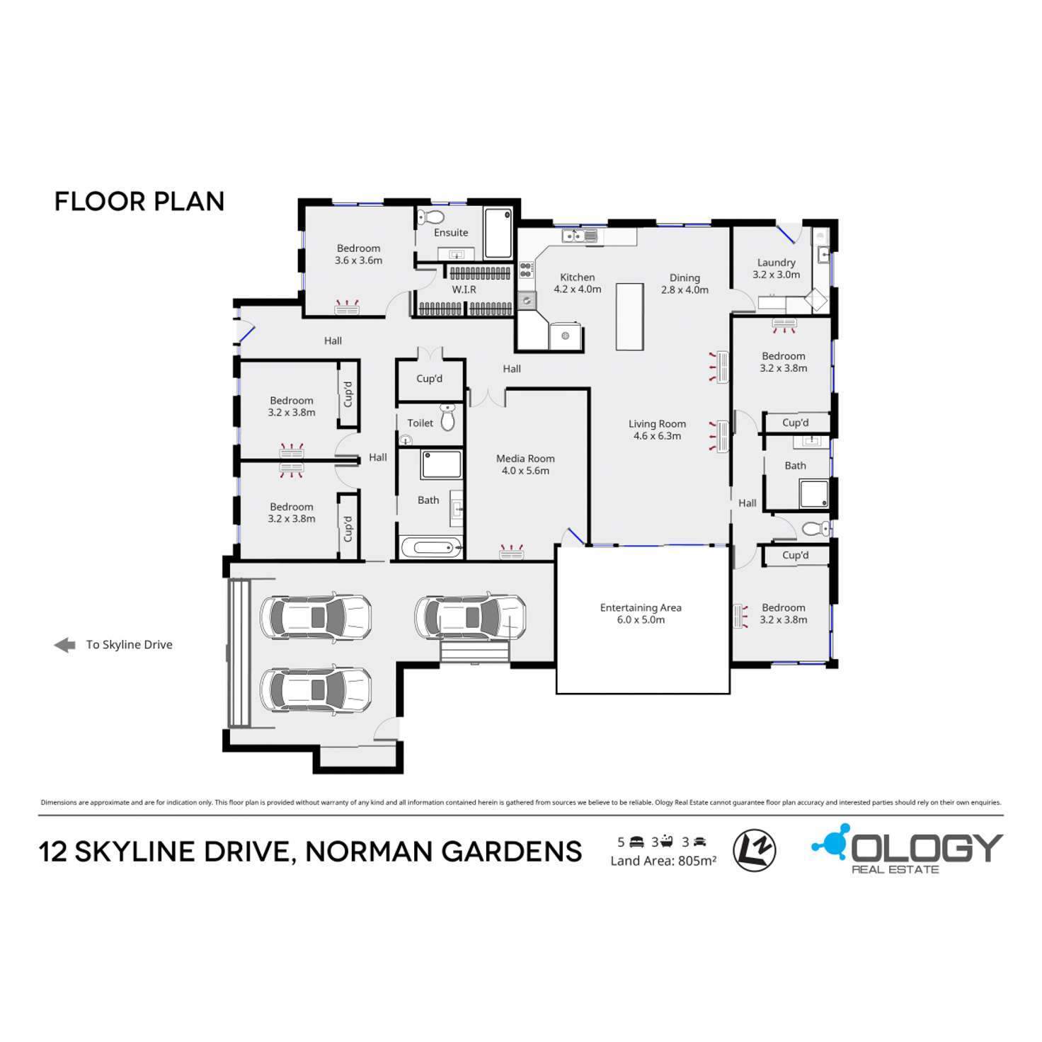 Floorplan of Homely house listing, 12 Skyline Drive, Norman Gardens QLD 4701