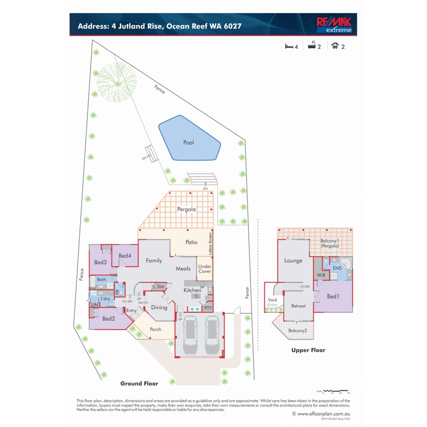 Floorplan of Homely house listing, 4 Jutland Rise, Ocean Reef WA 6027