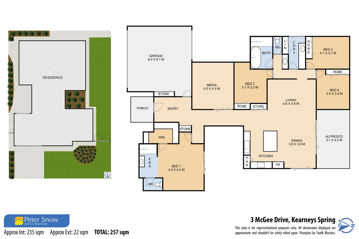 Floorplan of Homely house listing, 3 McGee Drive, Kearneys Spring QLD 4350