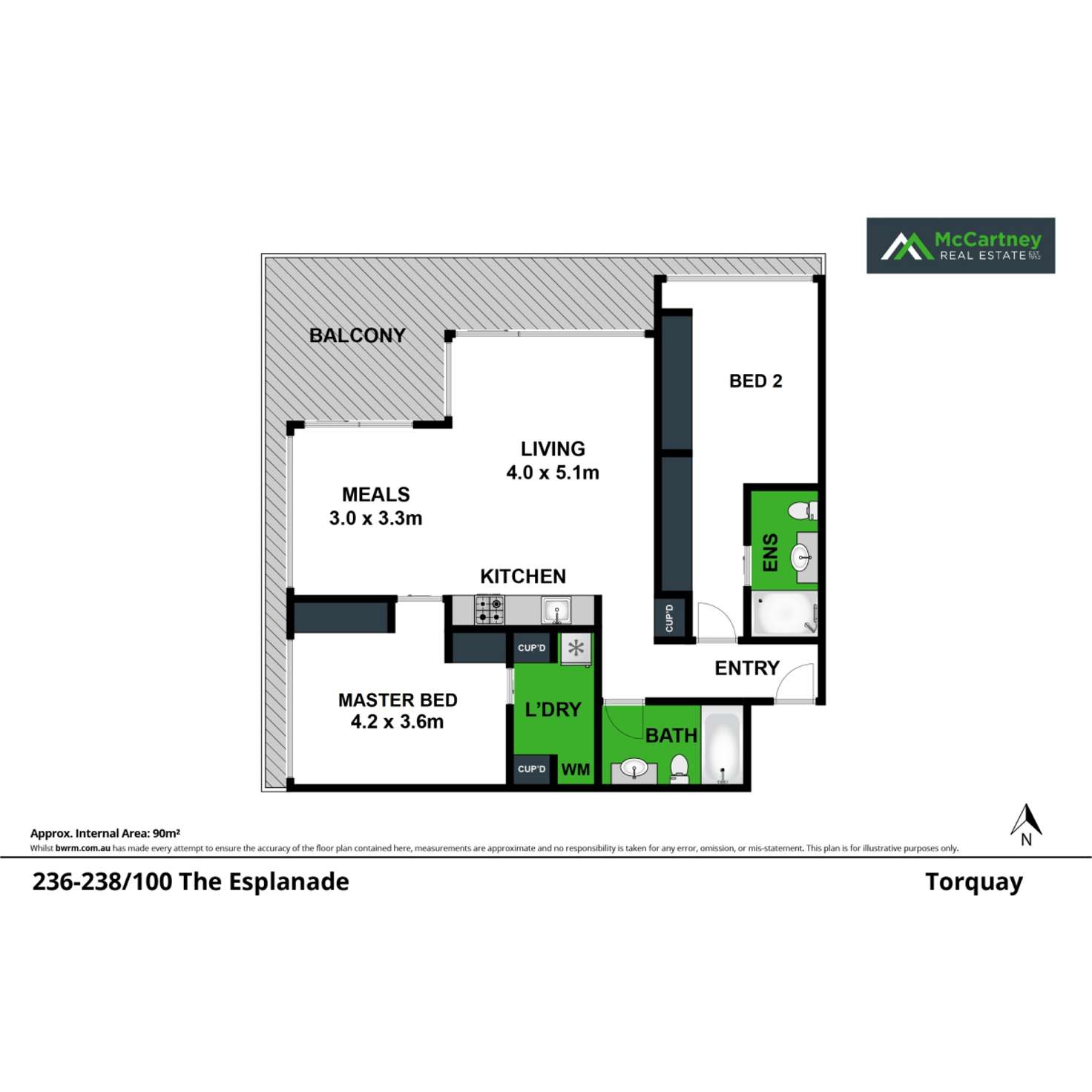 Floorplan of Homely apartment listing, 236-238/100 The Esplanade, Torquay VIC 3228