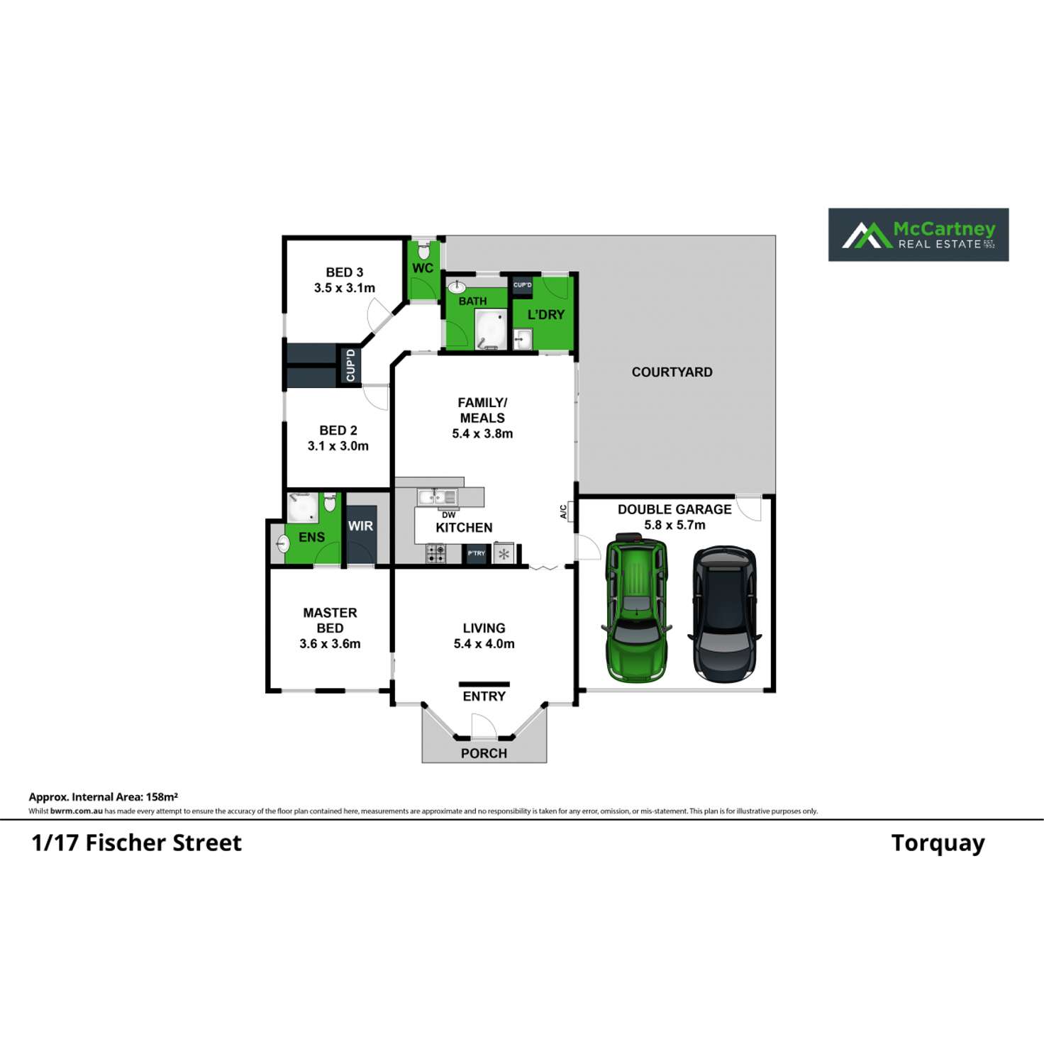Floorplan of Homely unit listing, 1/17 Fischer Street, Torquay VIC 3228