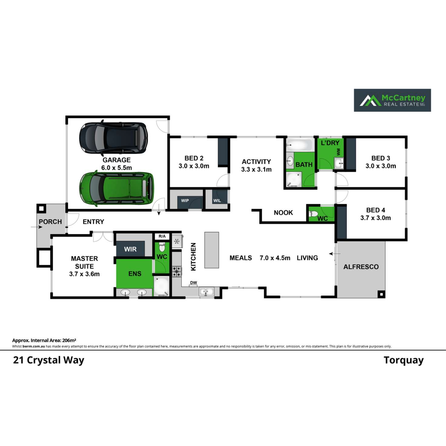 Floorplan of Homely house listing, 21 Crystal Way, Torquay VIC 3228