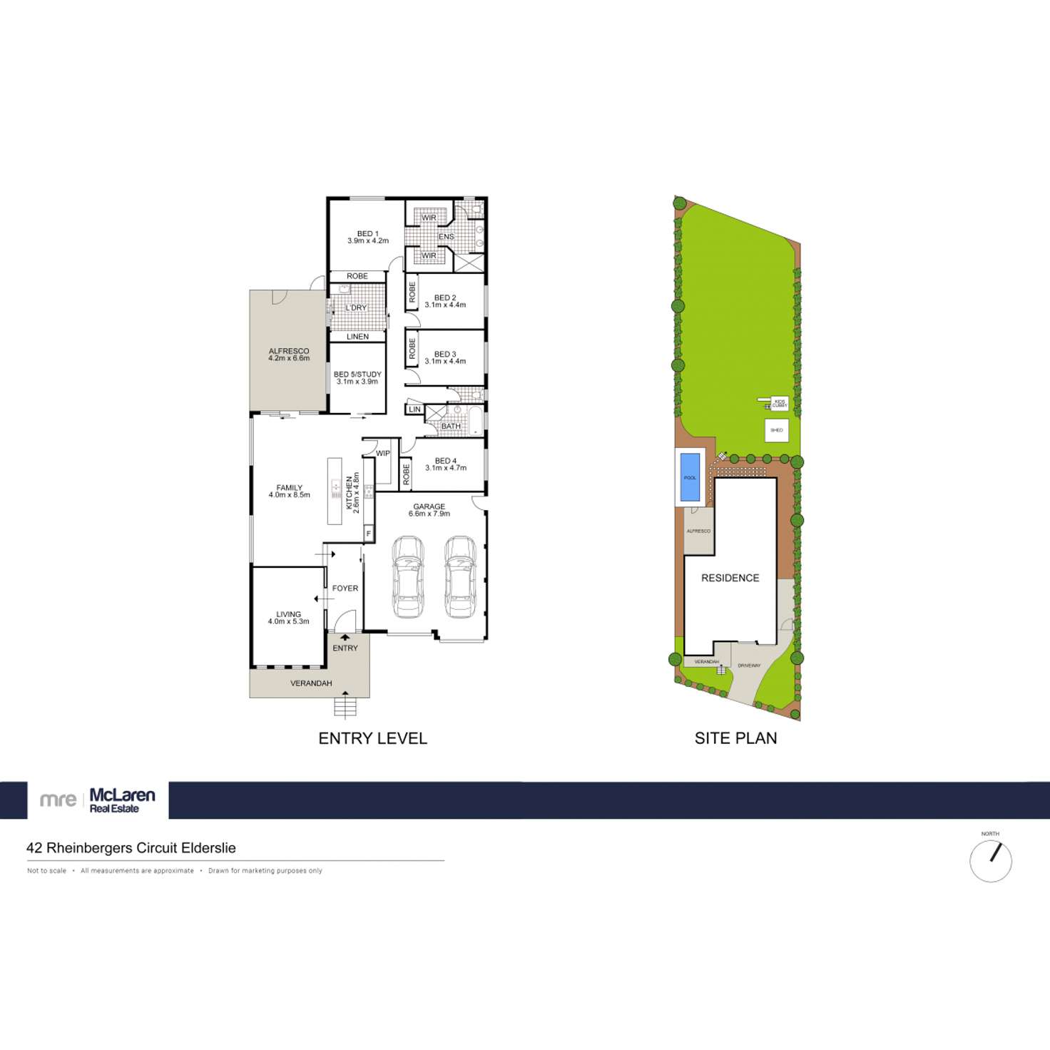 Floorplan of Homely house listing, 42 Rheinbergers Circuit, Elderslie NSW 2570