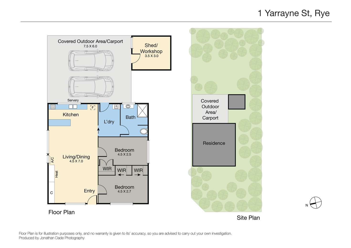 Floorplan of Homely house listing, 1 Yarrayne Street, Rye VIC 3941