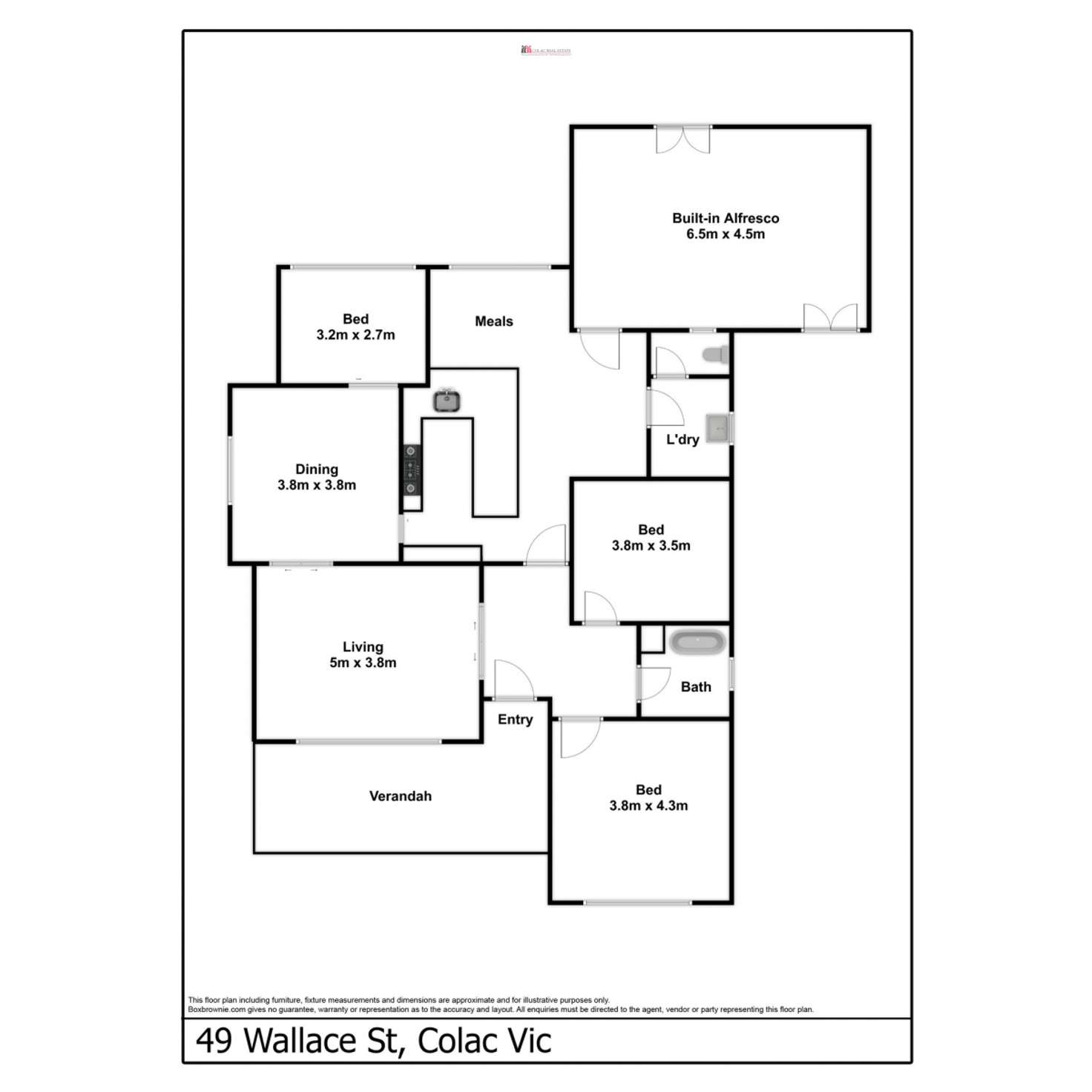 Floorplan of Homely house listing, 49 Wallace Street, Colac VIC 3250