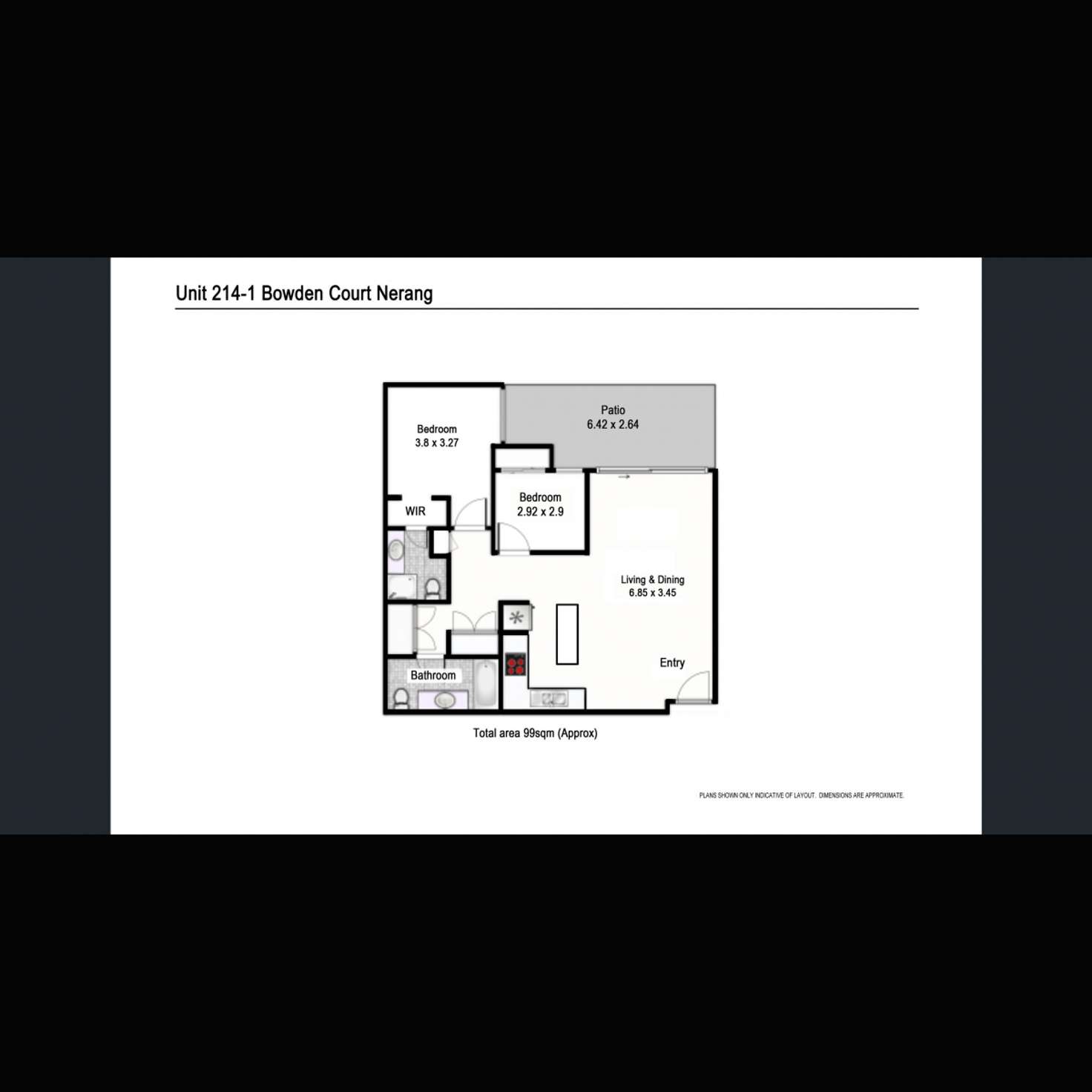 Floorplan of Homely unit listing, 214/1 Bowden Court, Nerang QLD 4211