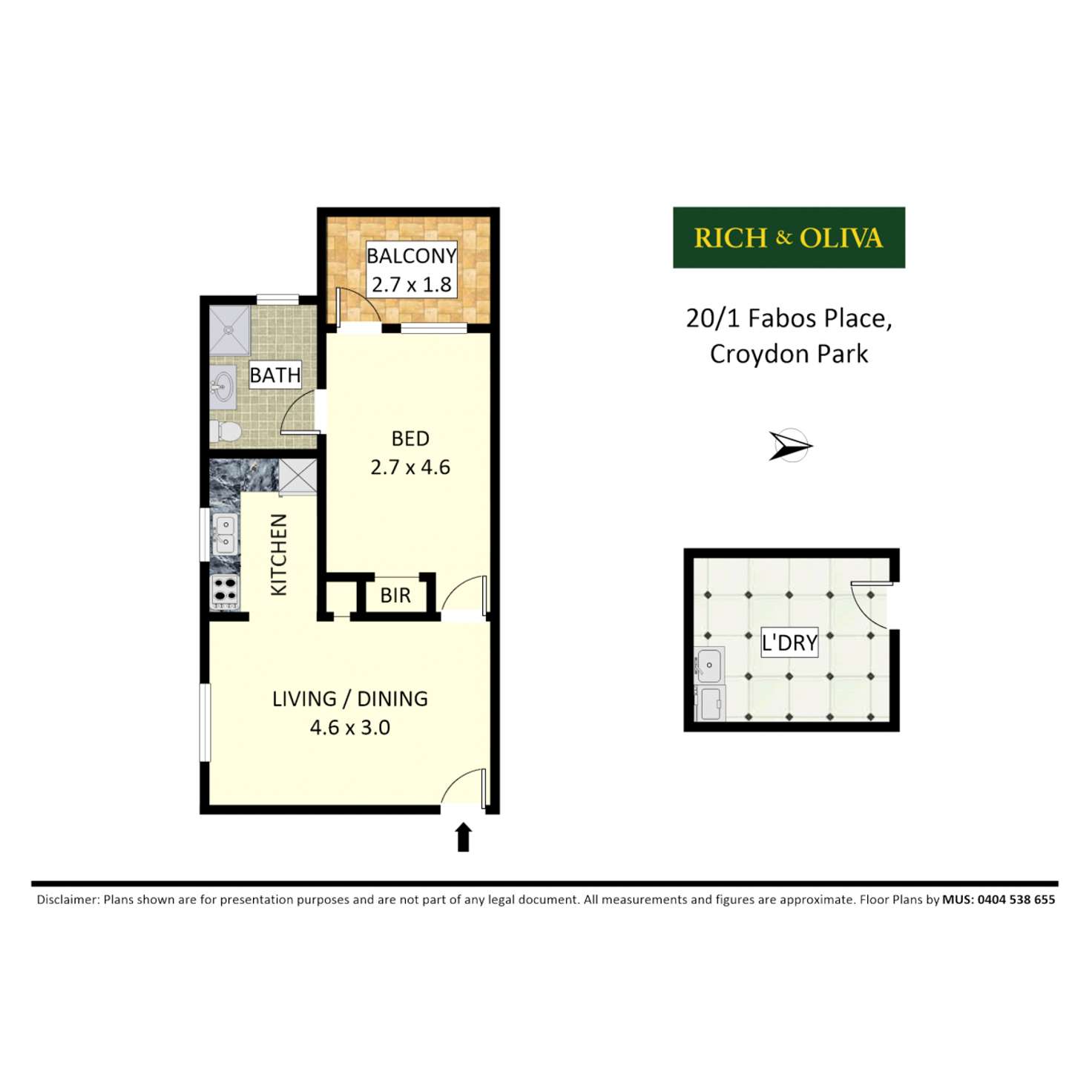 Floorplan of Homely unit listing, 20/1 Fabos Place, Croydon Park NSW 2133
