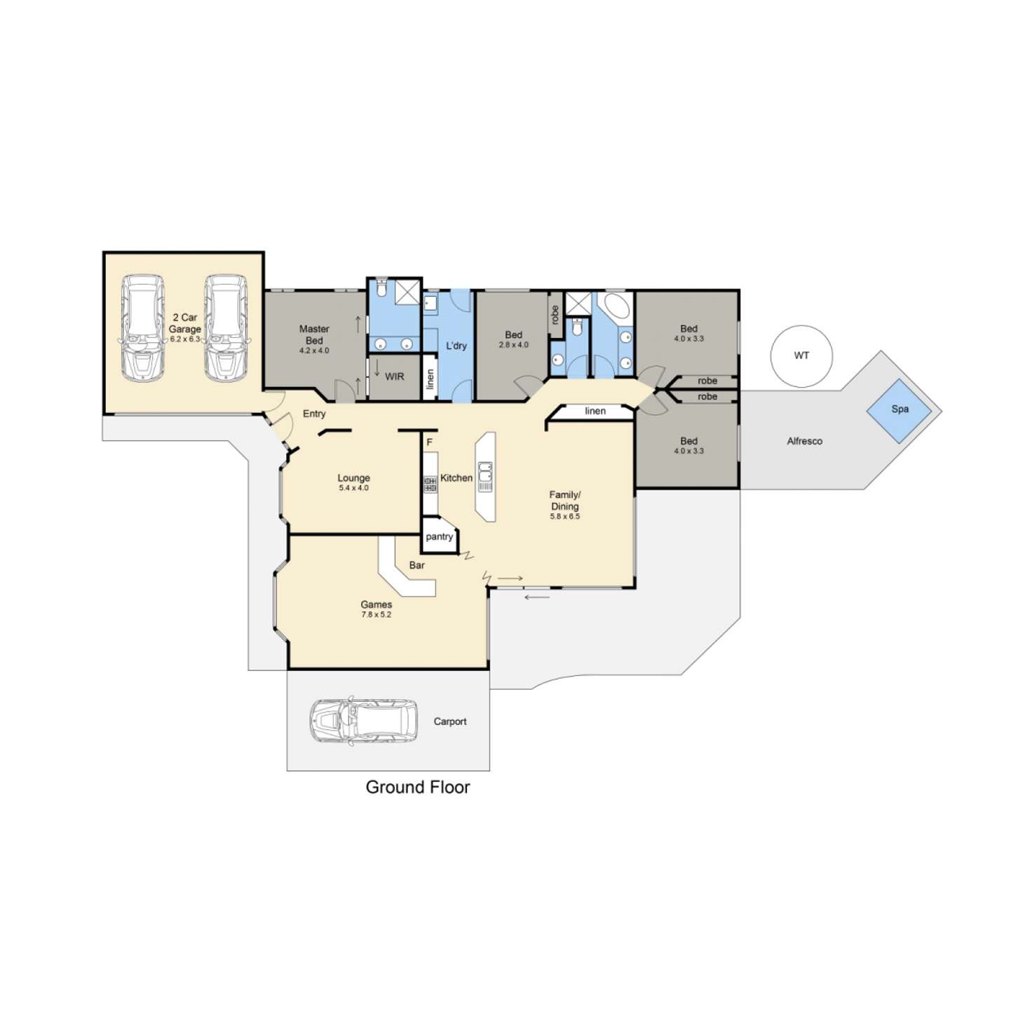 Floorplan of Homely house listing, 2 Luther Place, Frankston VIC 3199