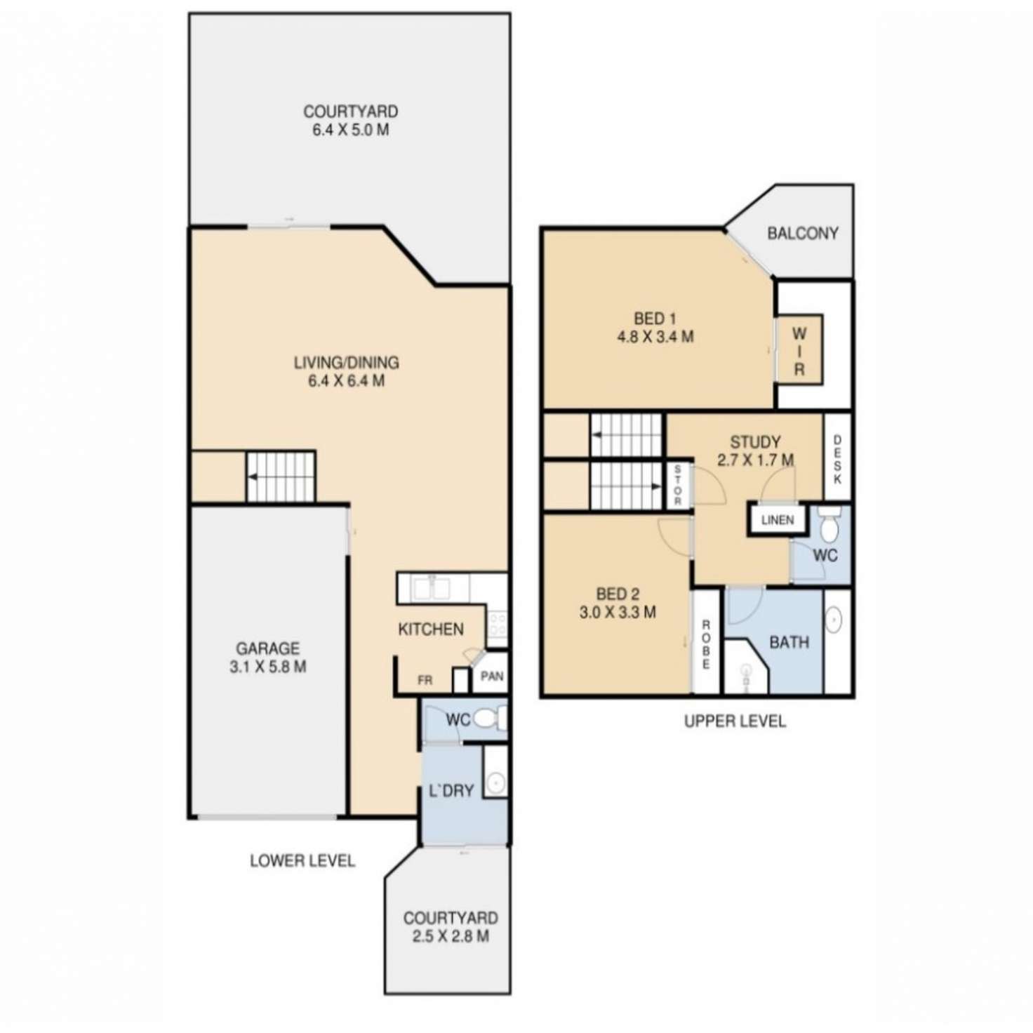 Floorplan of Homely unit listing, 2/90 North Street, North Toowoomba QLD 4350