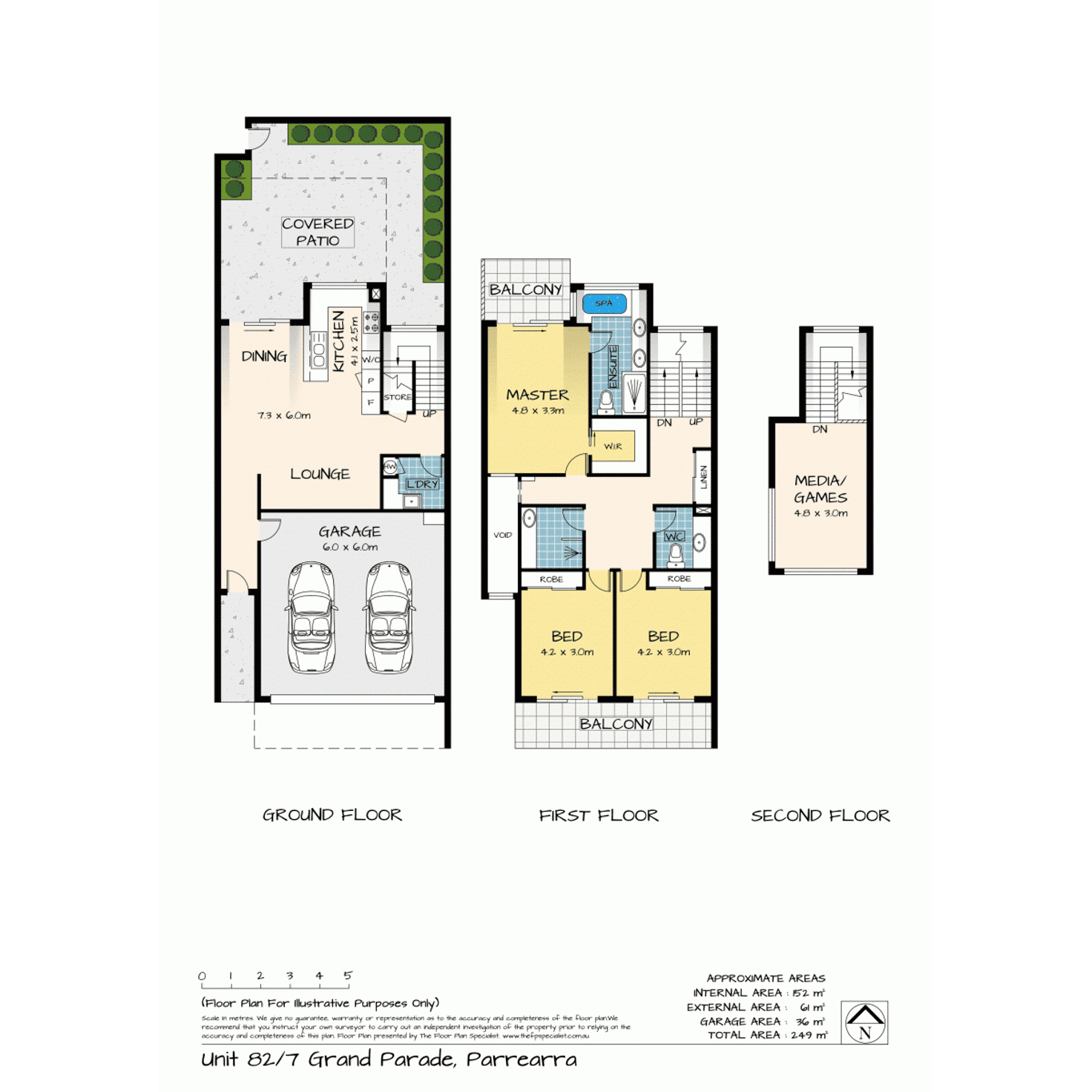 Floorplan of Homely townhouse listing, 82/7 Grand Parade, Kawana Island QLD 4575