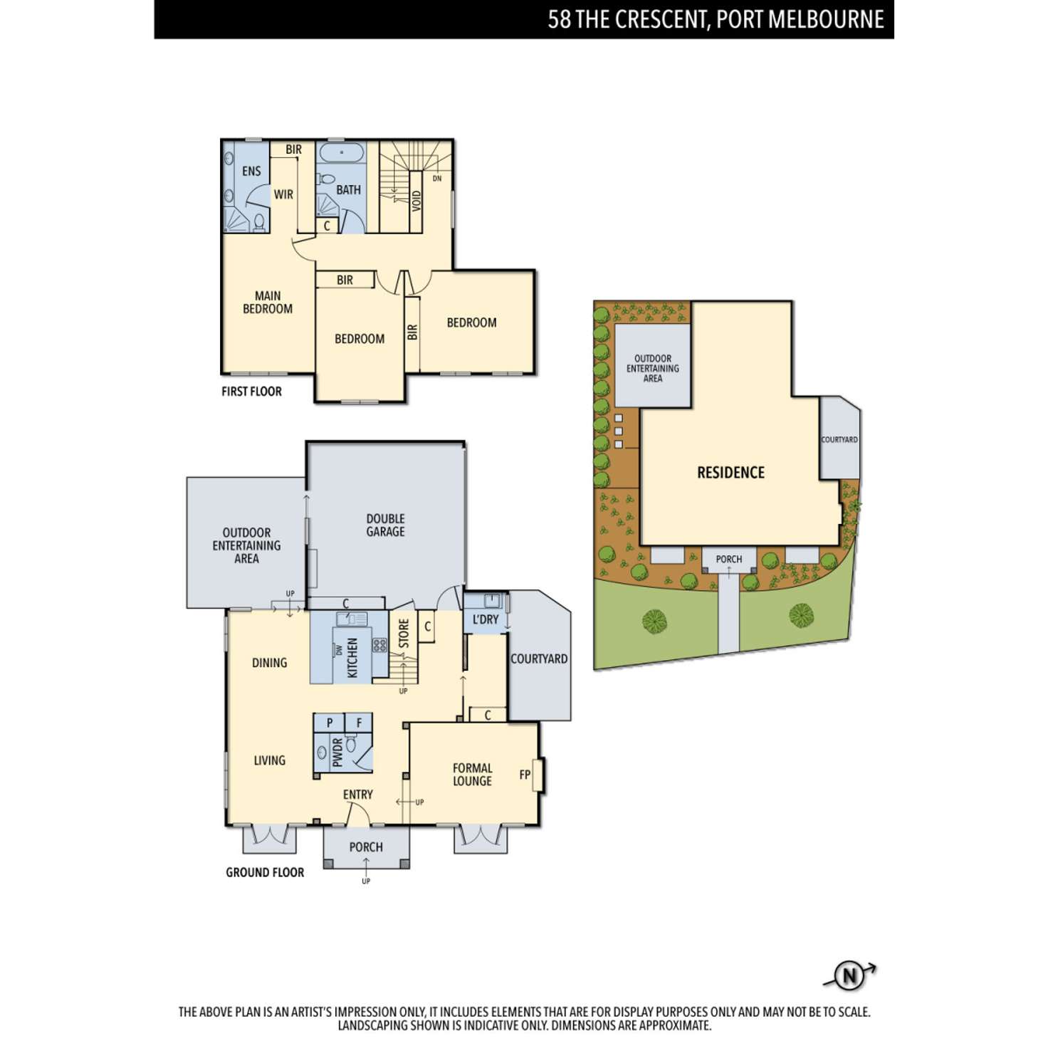 Floorplan of Homely house listing, 58 The Crescent, Port Melbourne VIC 3207