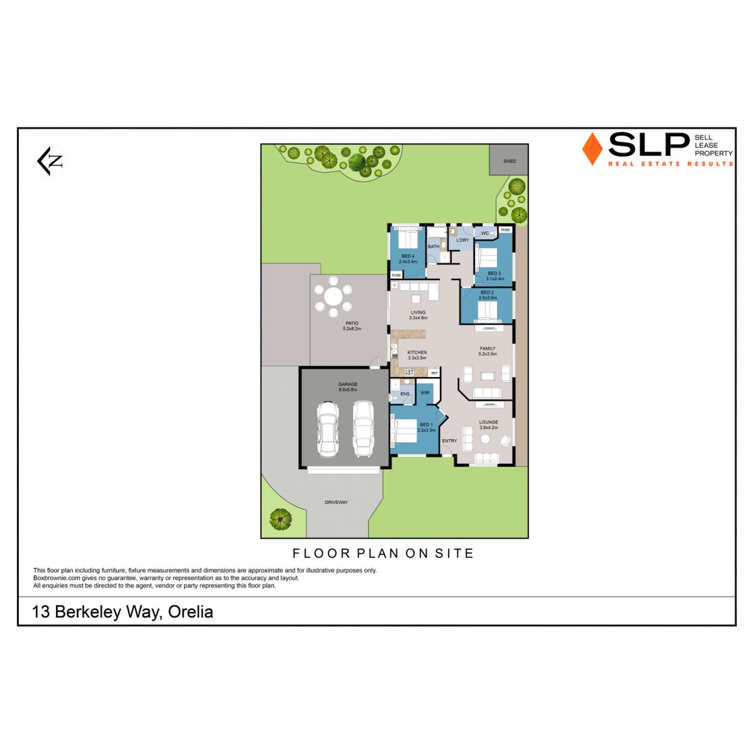 Floorplan of Homely house listing, 13 Berkeley Way, Orelia WA 6167
