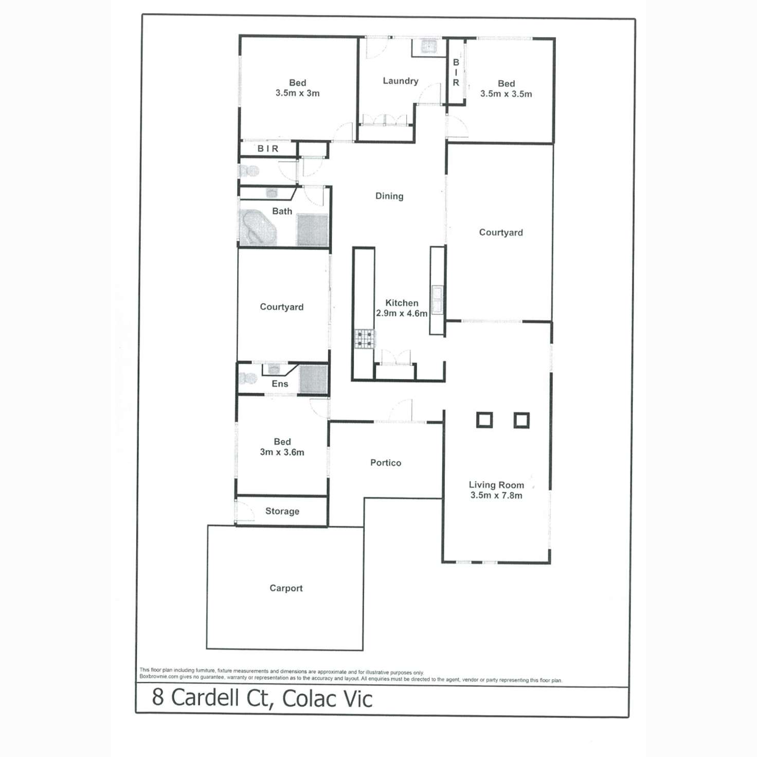 Floorplan of Homely house listing, 8 Cardell Court, Colac VIC 3250