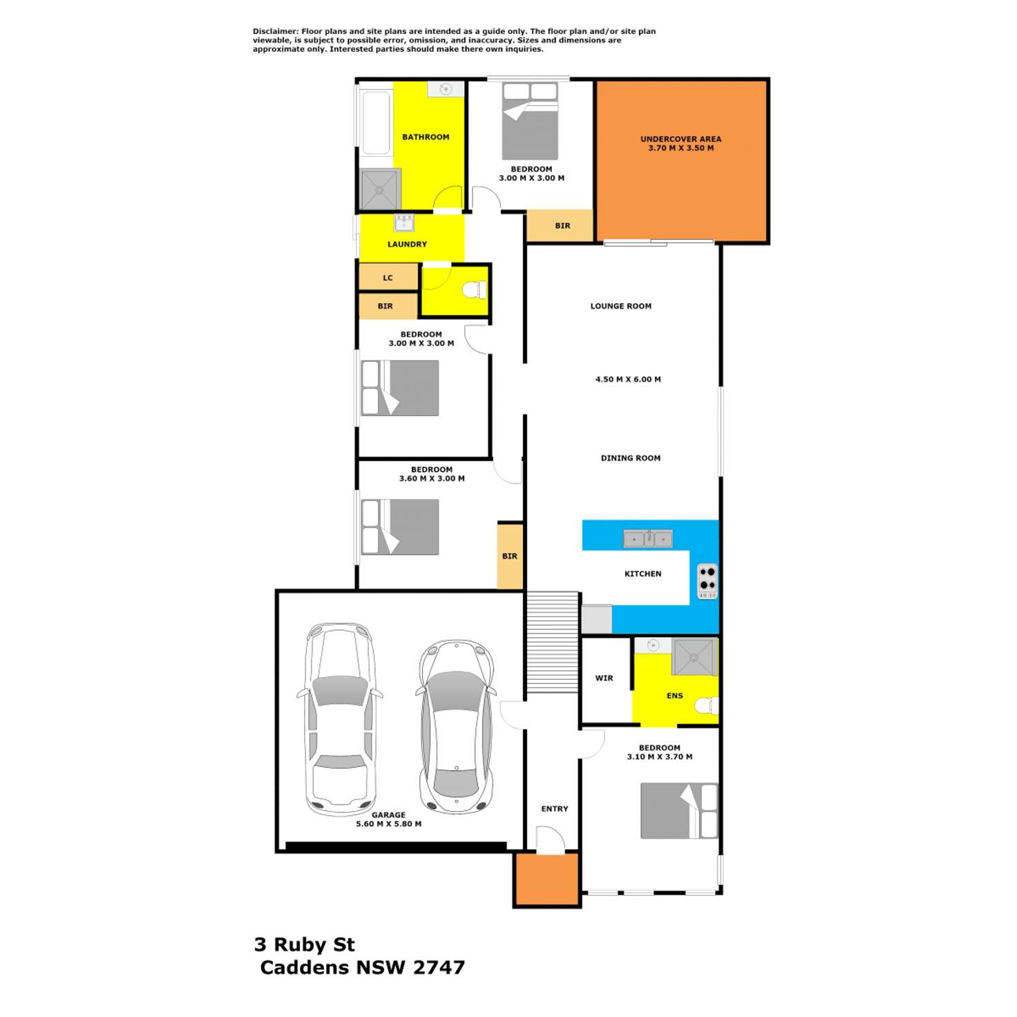 Floorplan of Homely house listing, 3 Ruby Street, Caddens NSW 2747