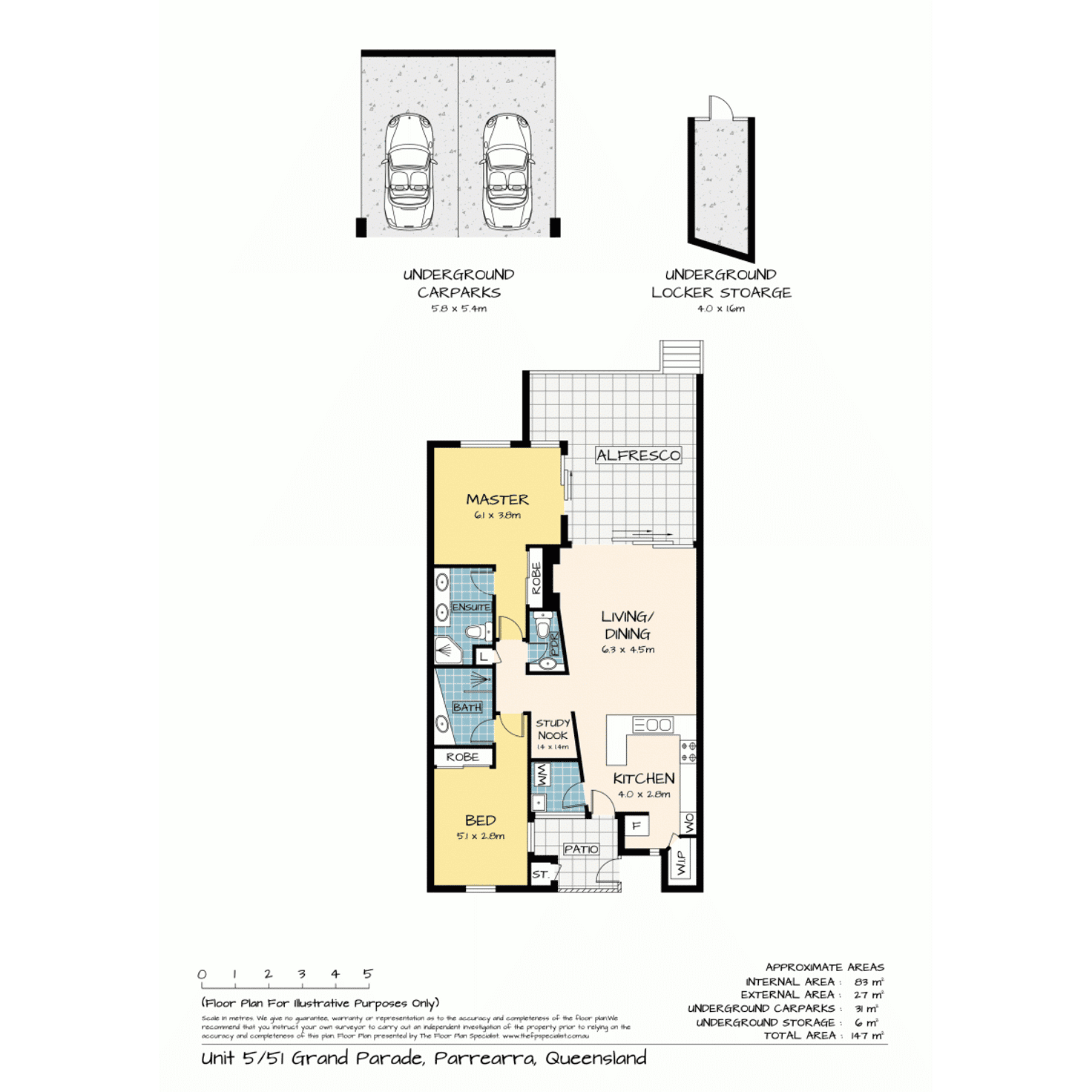 Floorplan of Homely apartment listing, 5/51 Grand Parade, Kawana Island QLD 4575