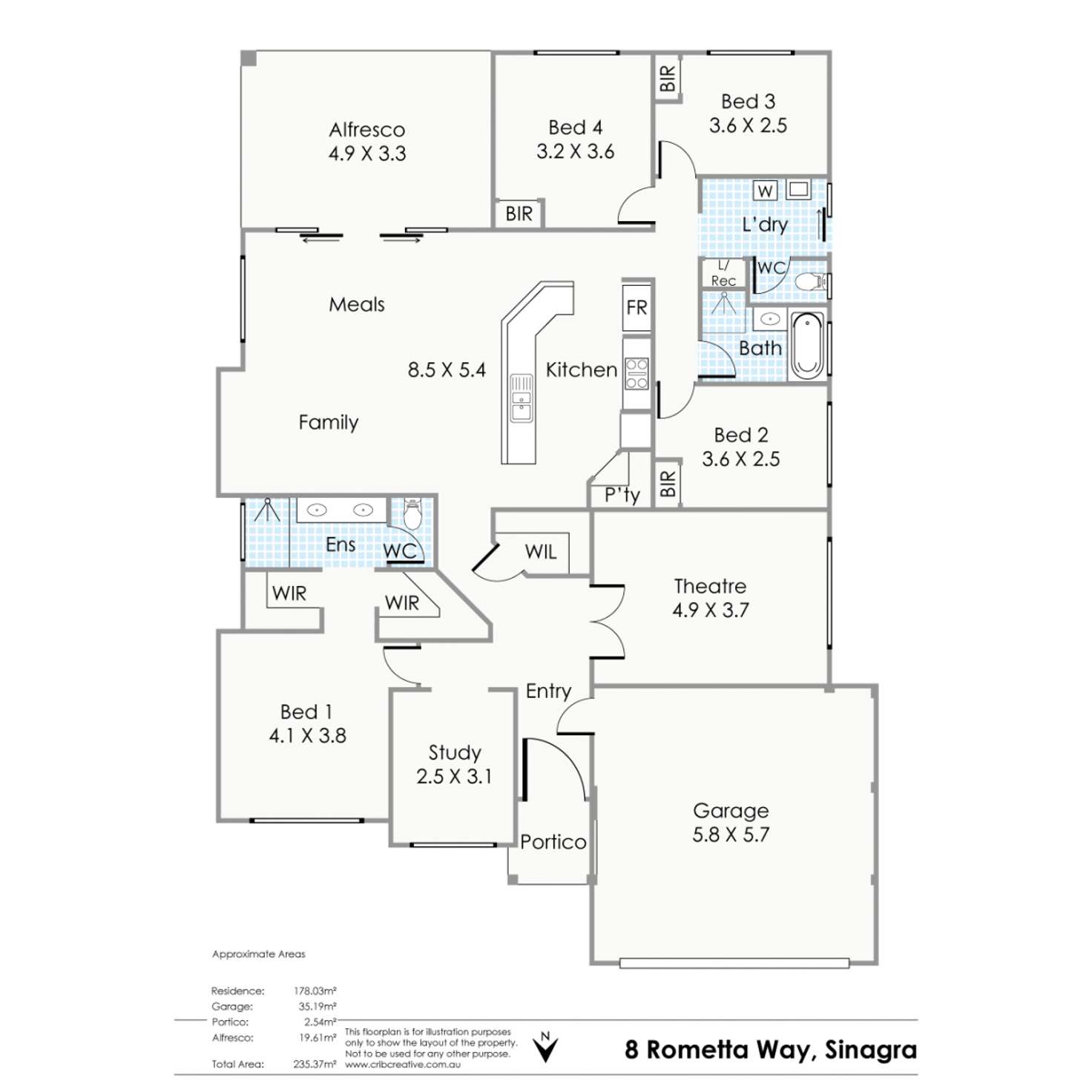 Floorplan of Homely house listing, 8 Rometta Way, Sinagra WA 6065