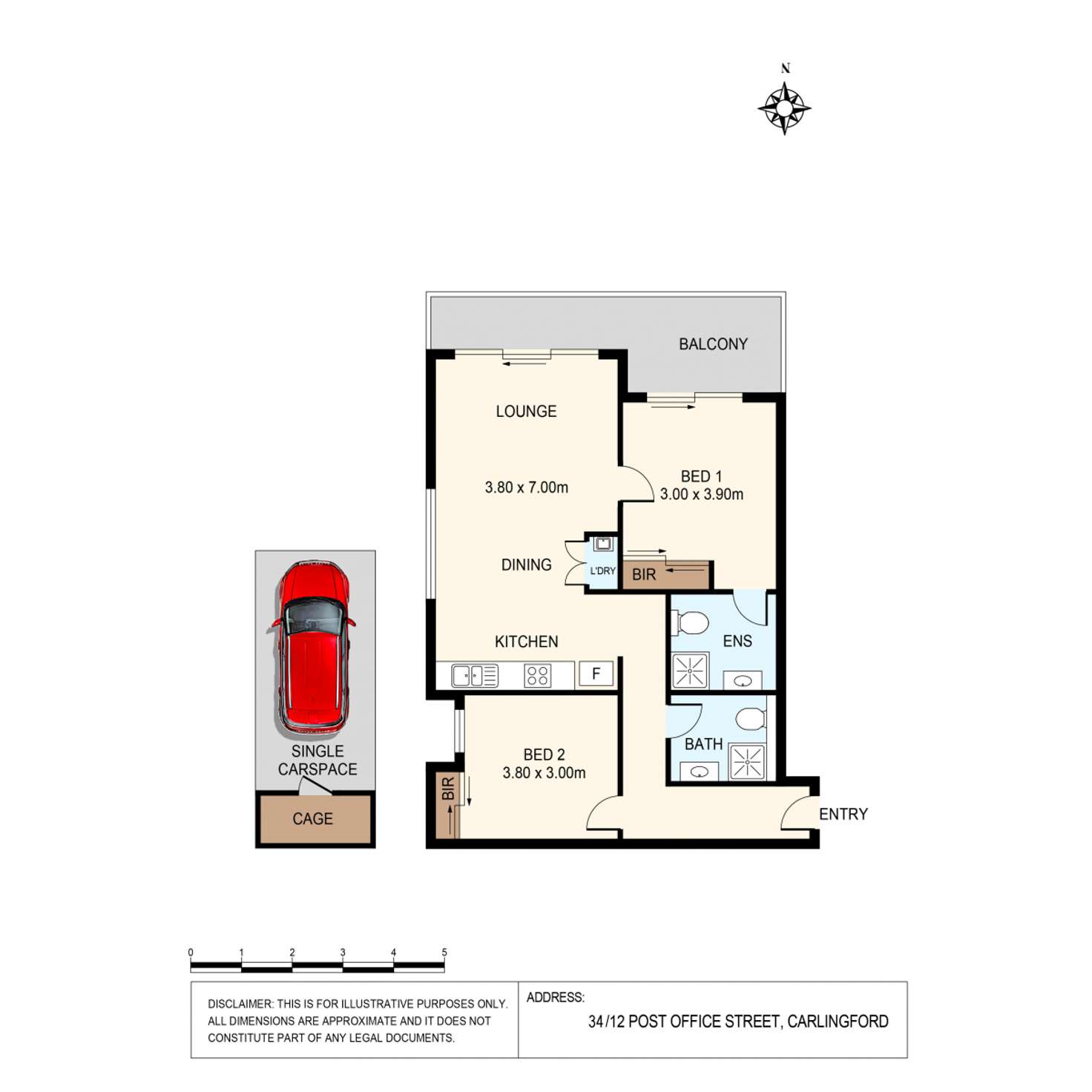 Floorplan of Homely apartment listing, 34/12-12A Post Office Street, Carlingford NSW 2118