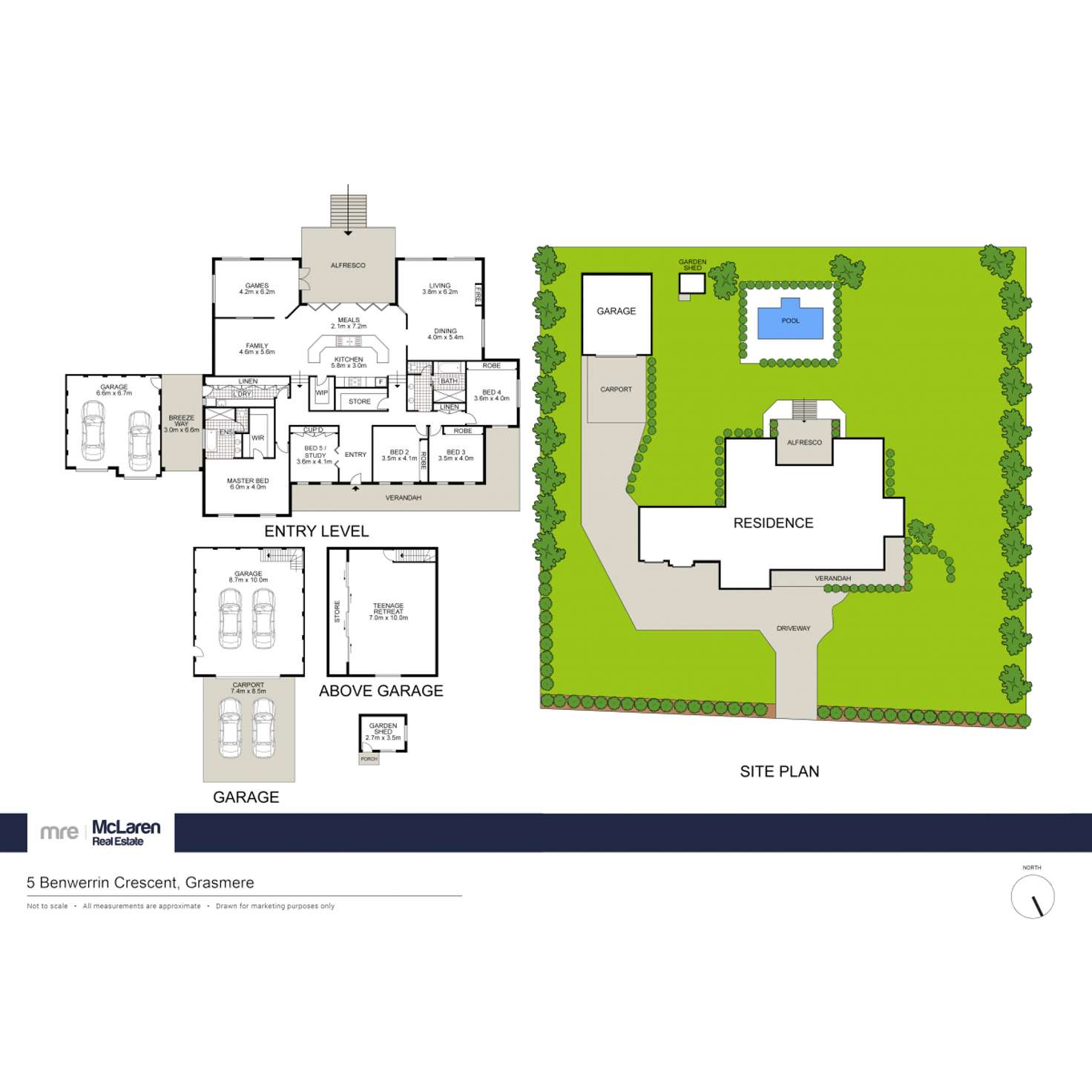 Floorplan of Homely house listing, 5 Benwerrin Crescent, Grasmere NSW 2570