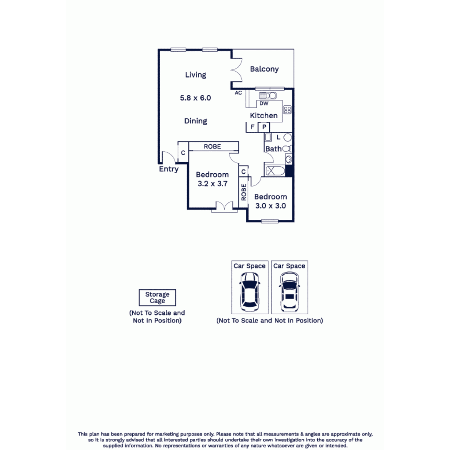 Floorplan of Homely apartment listing, 42/8-32 Howlett Street, Kensington VIC 3031