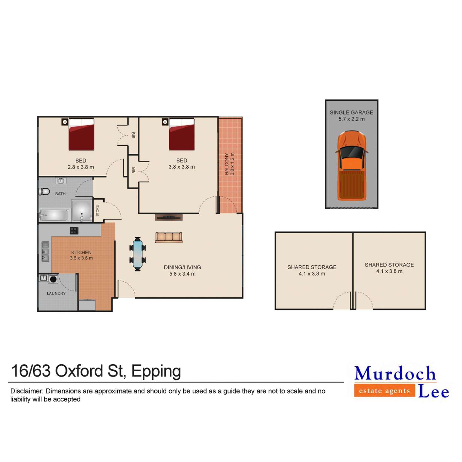 Floorplan of Homely unit listing, 16/63 Oxford Street, Epping NSW 2121