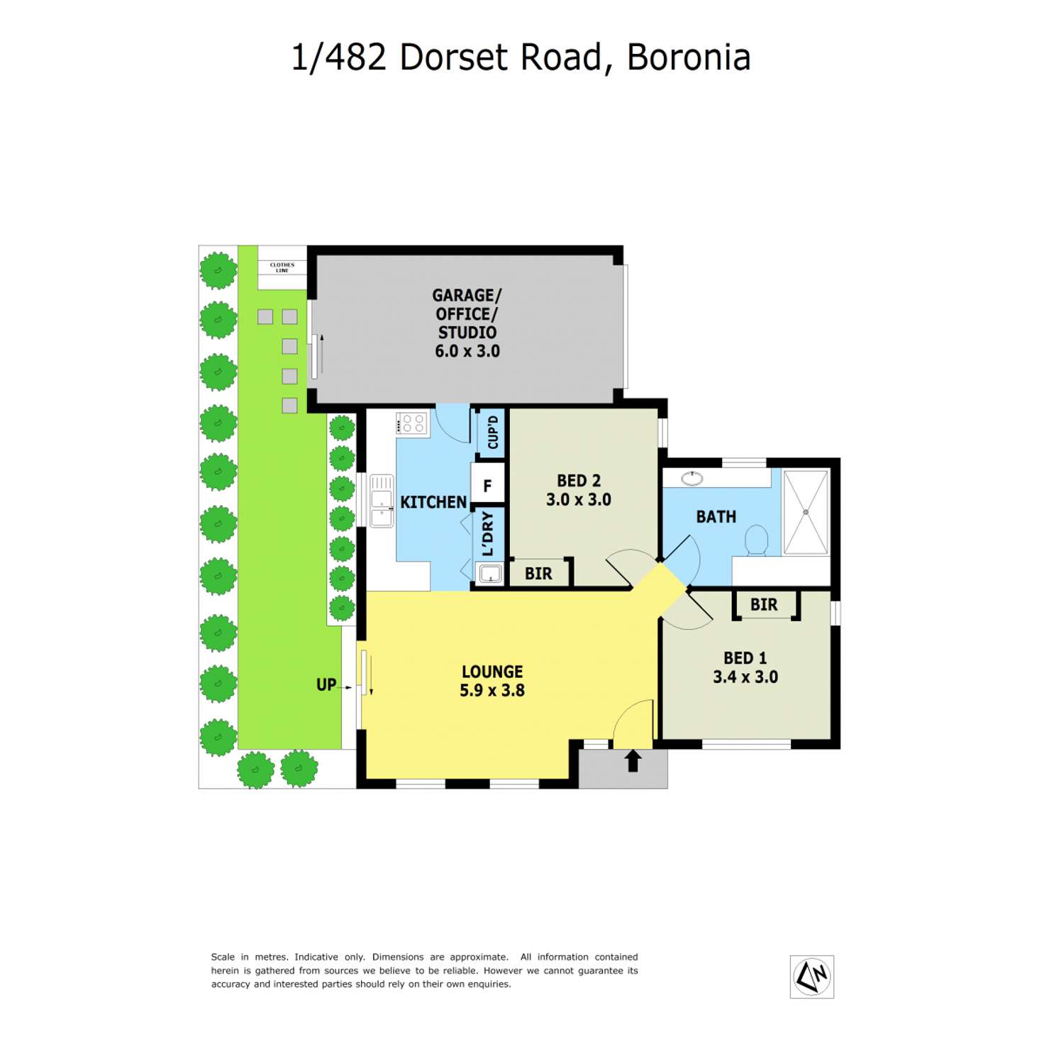 Floorplan of Homely unit listing, 1/482 Dorset Road, Boronia VIC 3155