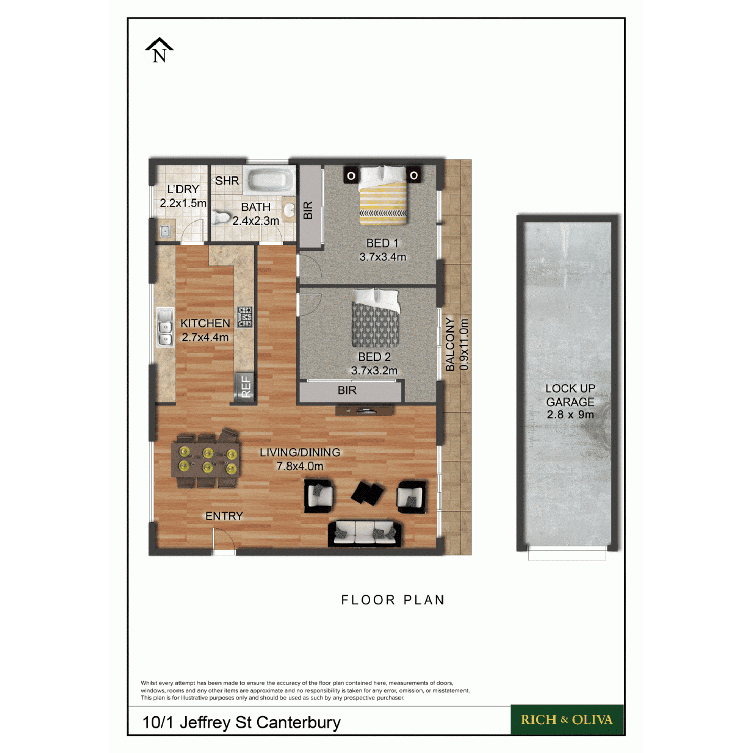 Floorplan of Homely unit listing, 10/1-5 Jeffrey Street, Canterbury NSW 2193