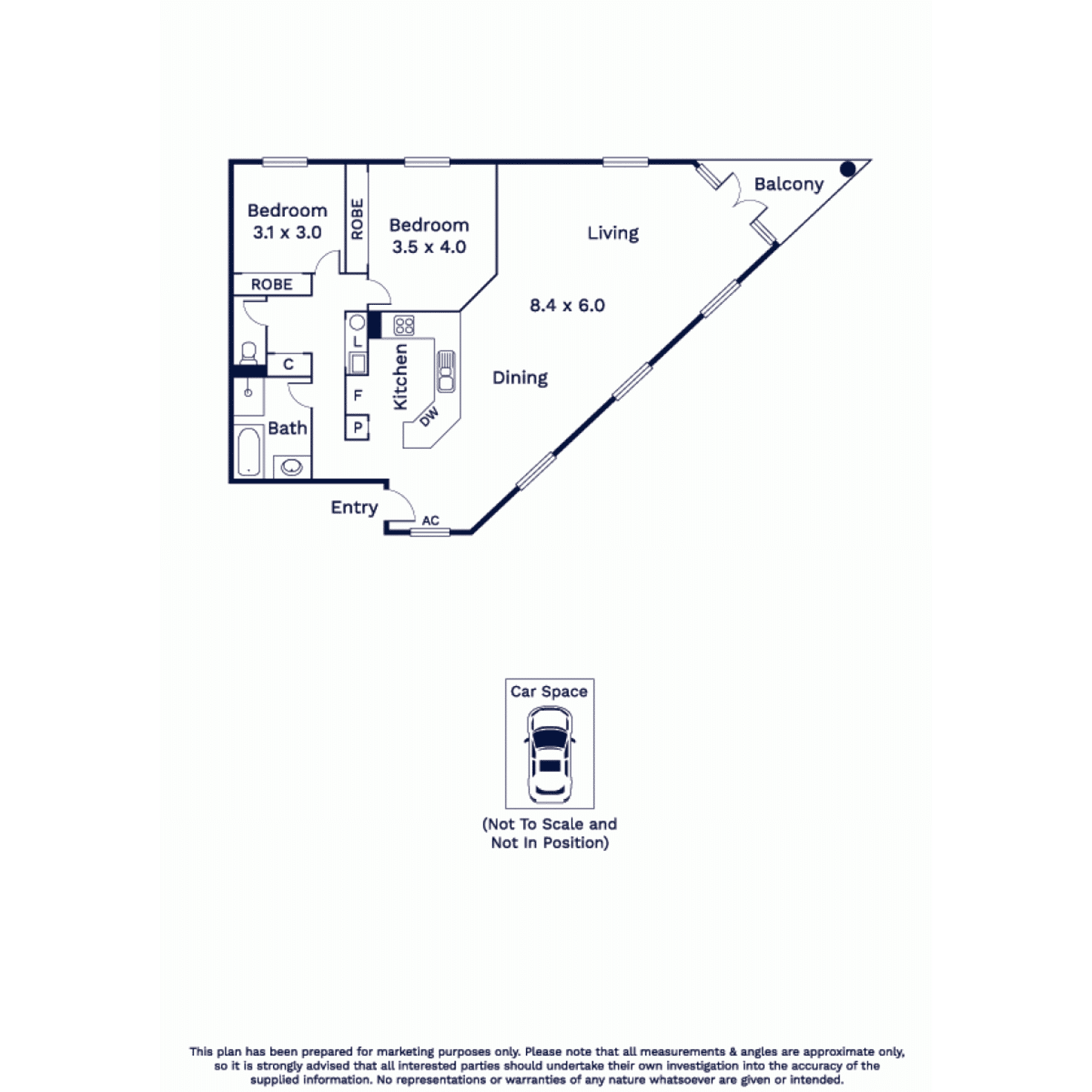 Floorplan of Homely apartment listing, 22/18 Mawbey Street, Kensington VIC 3031