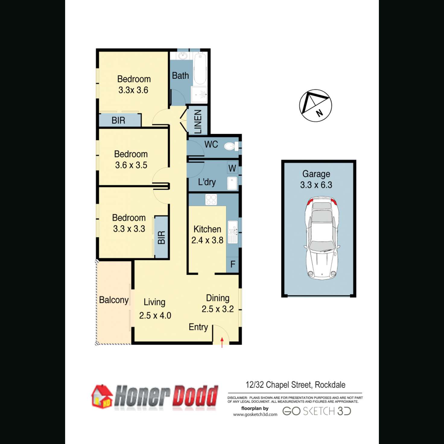 Floorplan of Homely apartment listing, 12/32 Chapel Street, Rockdale NSW 2216