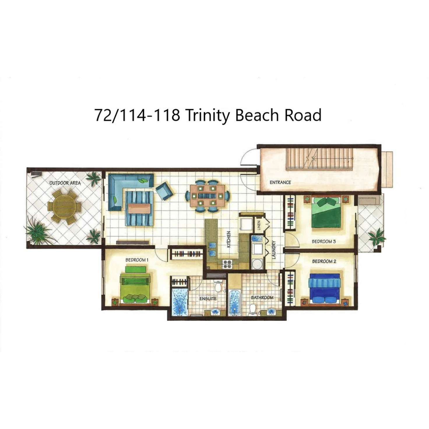 Floorplan of Homely unit listing, 72/114-118 Trinity Beach Road, Trinity Beach QLD 4879