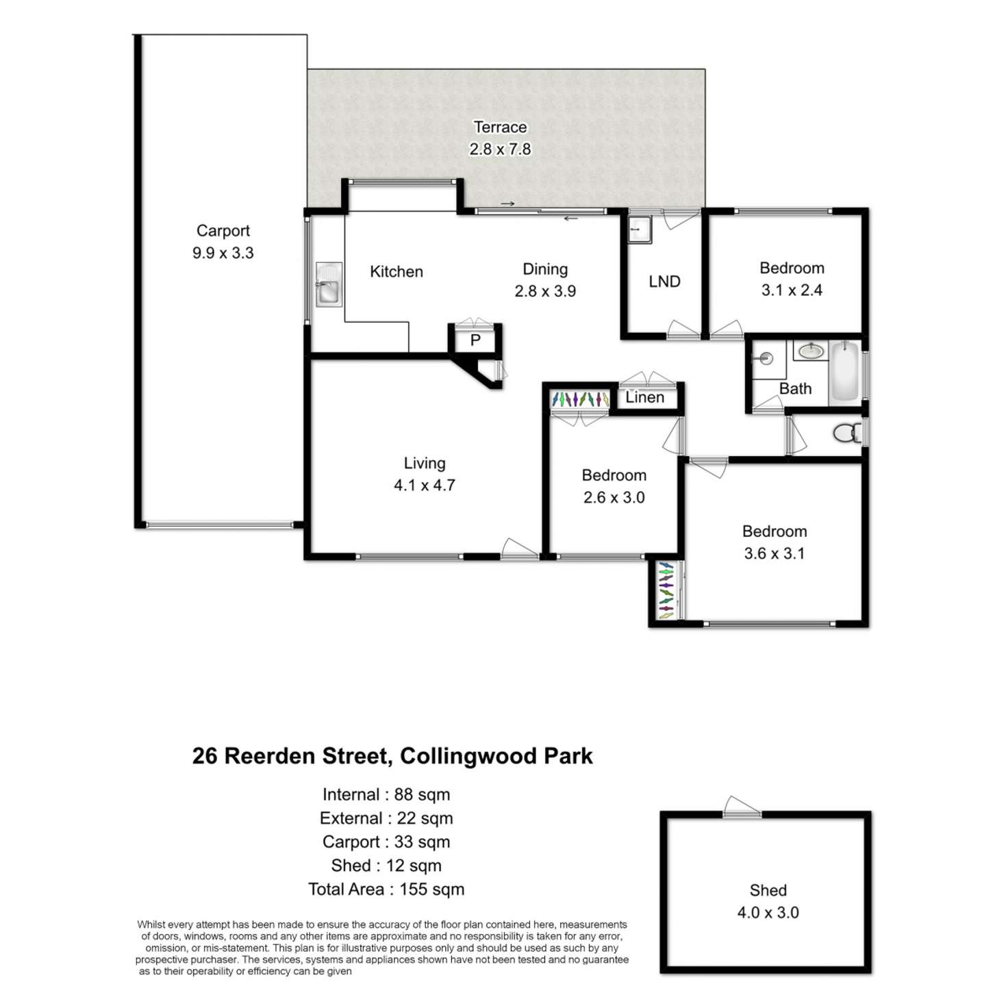Floorplan of Homely house listing, 26 Reerden Street, Collingwood Park QLD 4301