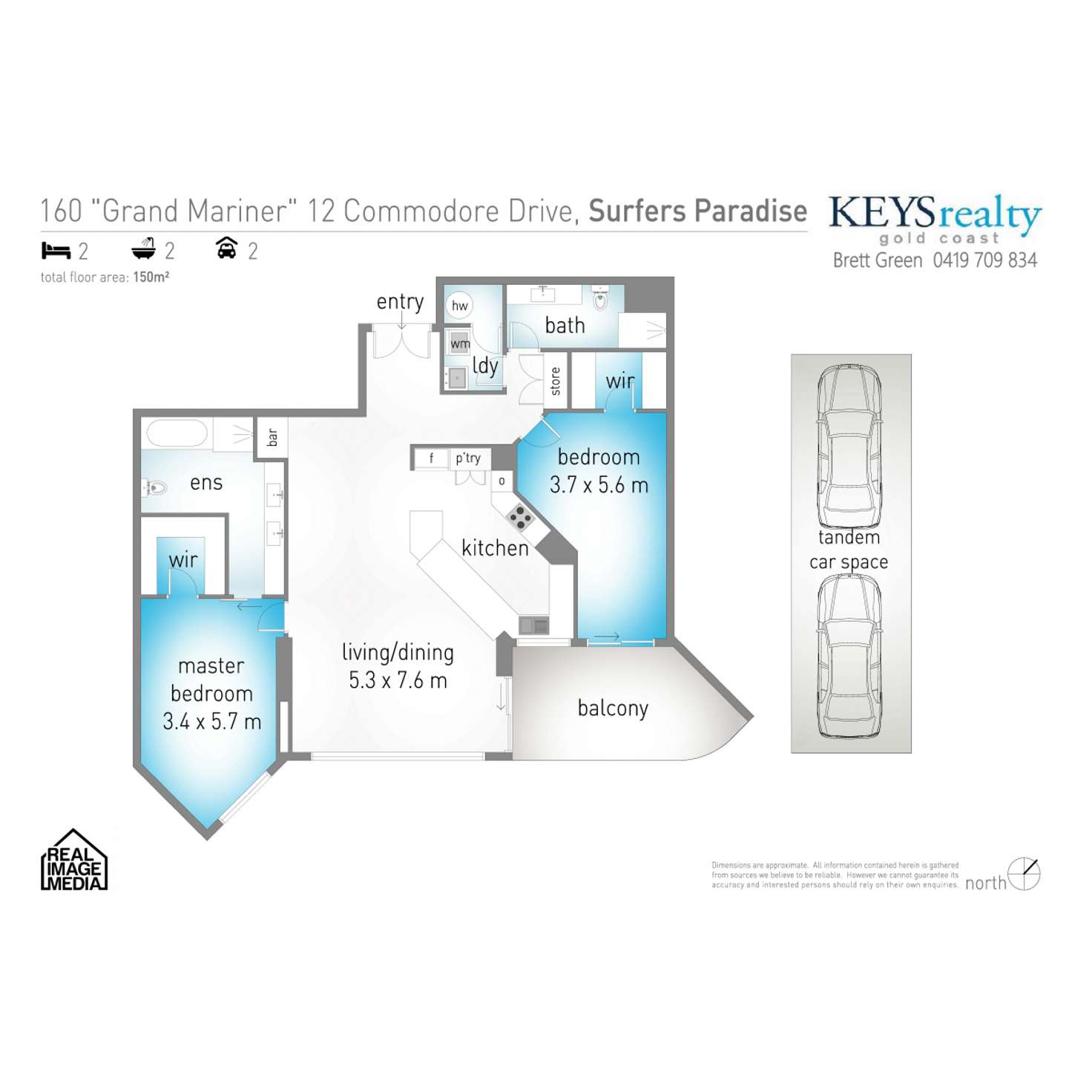 Floorplan of Homely apartment listing, 160/12 Commodore Drive, Paradise Waters QLD 4217