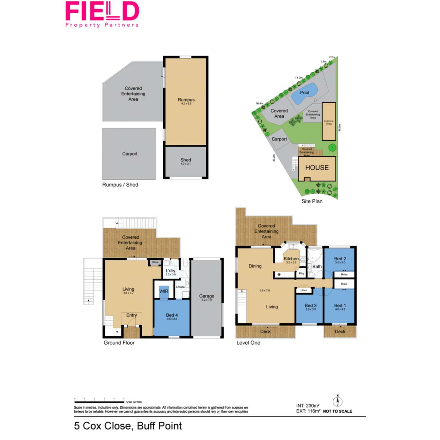 Floorplan of Homely house listing, 5 Cox Close, Buff Point NSW 2262
