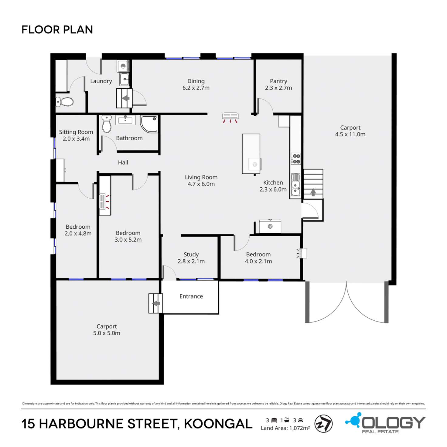 Floorplan of Homely house listing, 15 Harbourne Street, Koongal QLD 4701