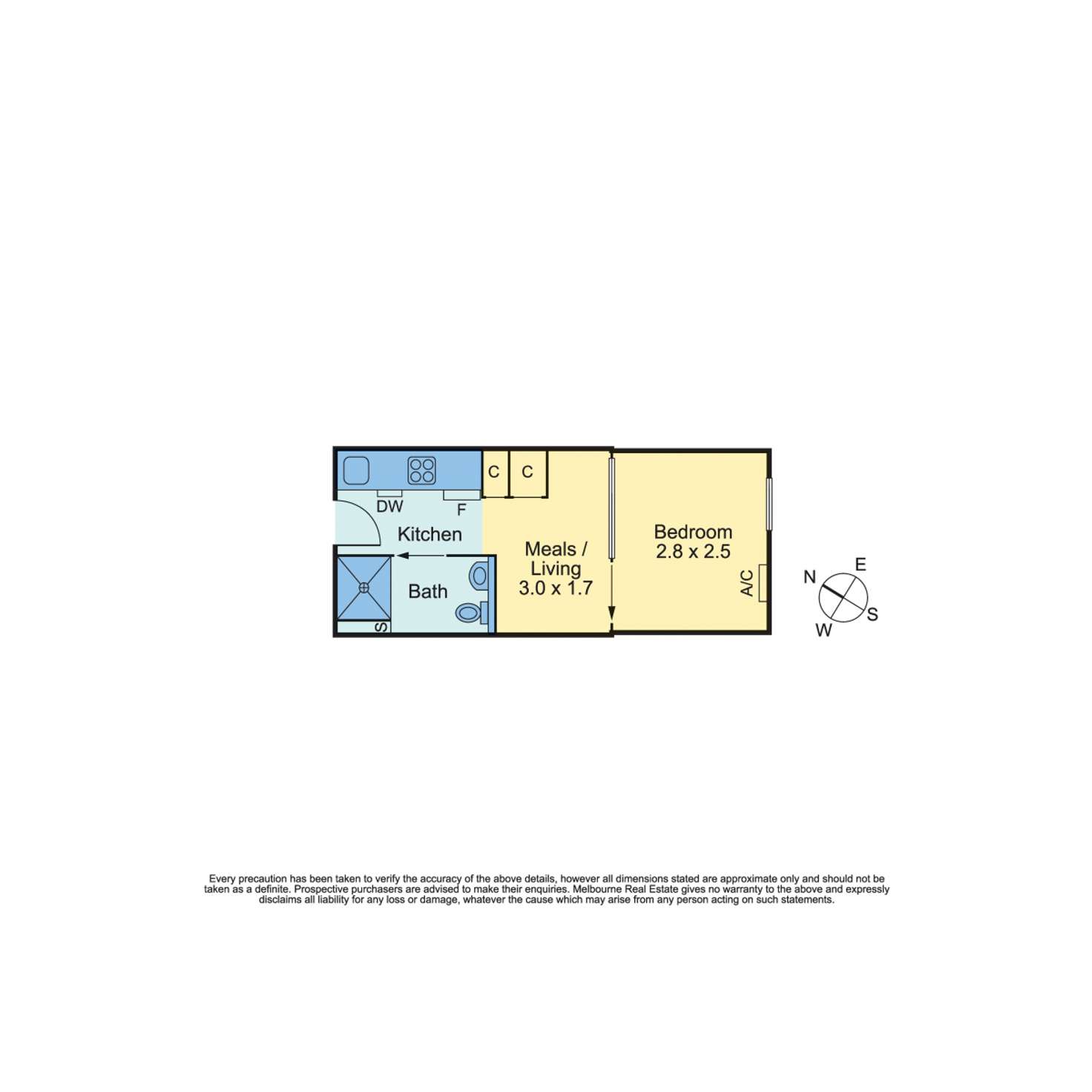 Floorplan of Homely apartment listing, 819/55 Villiers Street, North Melbourne VIC 3051