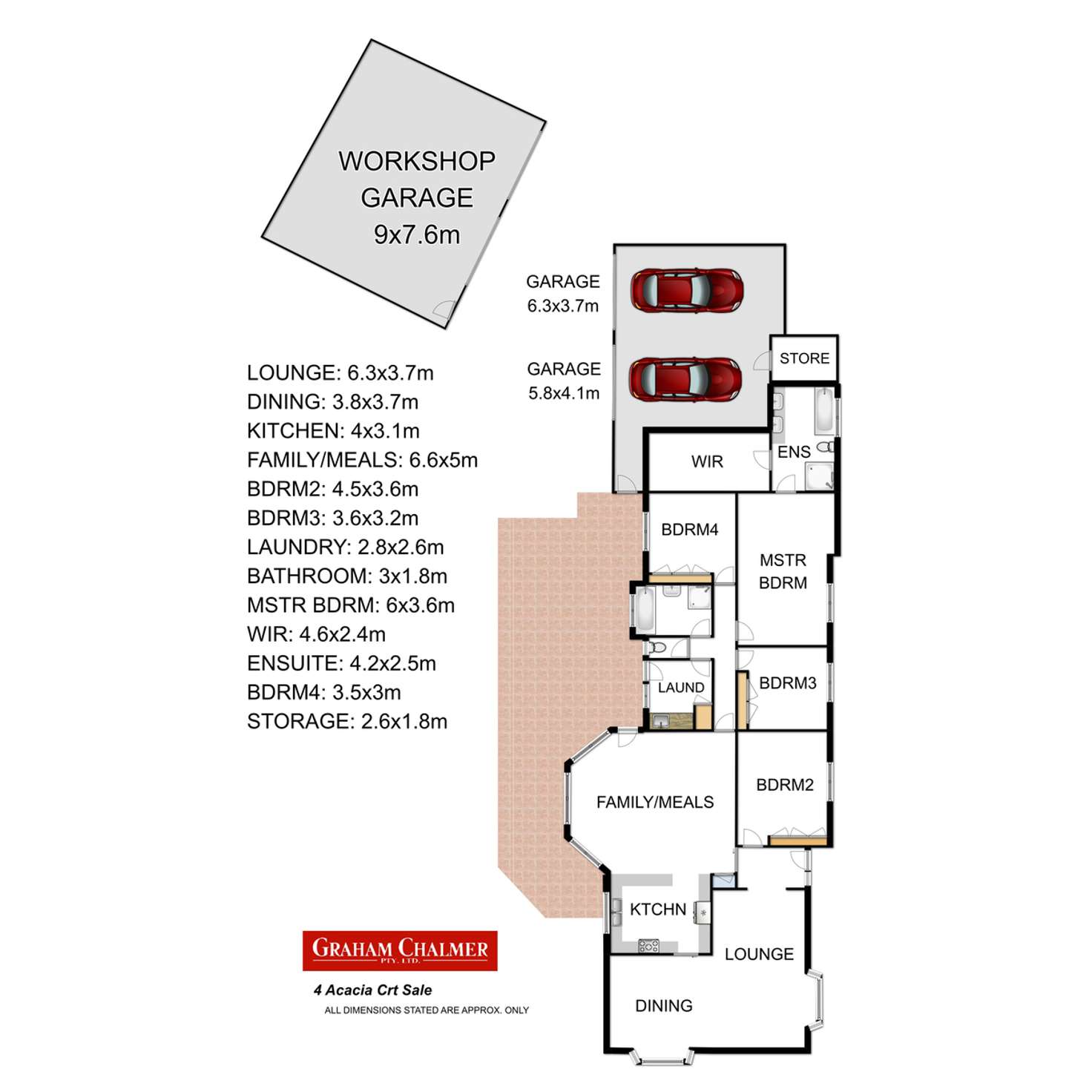 Floorplan of Homely house listing, 4 Acacia Court, Sale VIC 3850