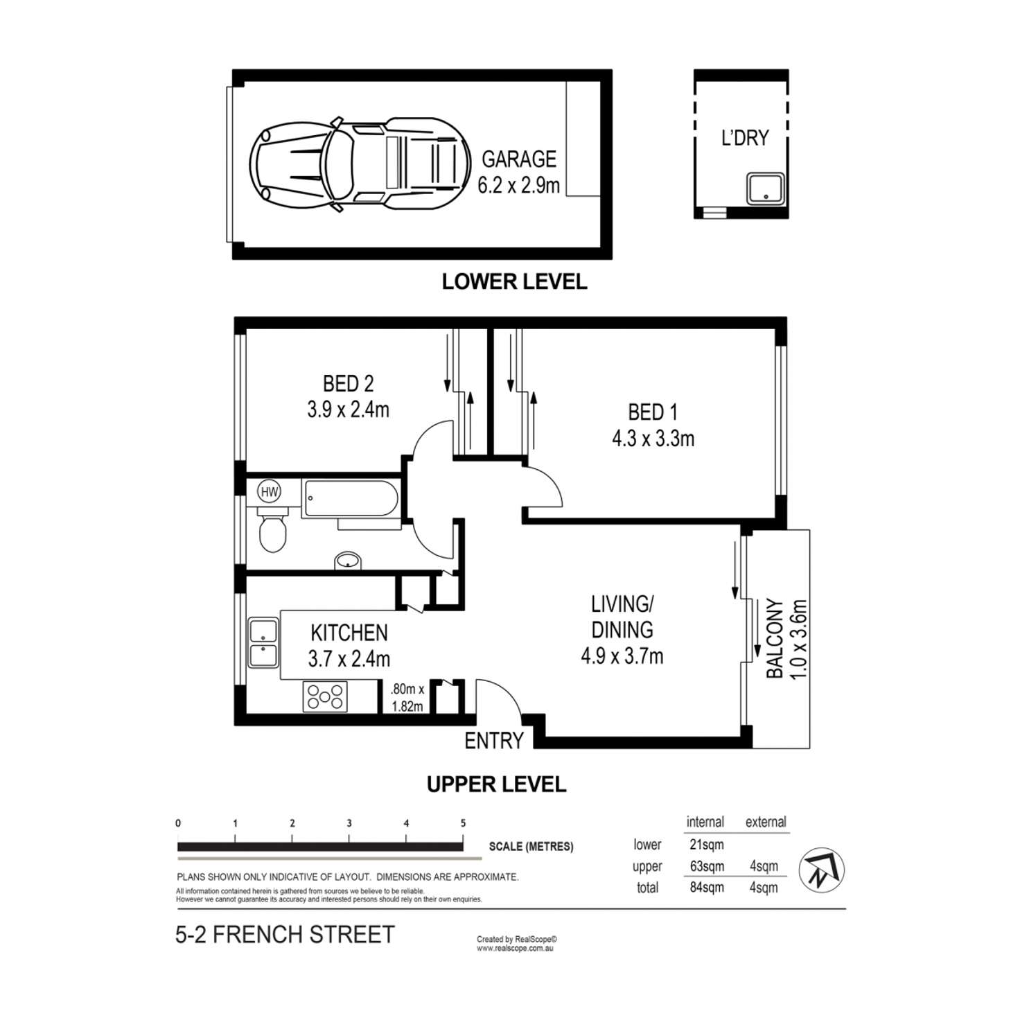 Floorplan of Homely unit listing, 5/2 French Street, Paddington QLD 4064