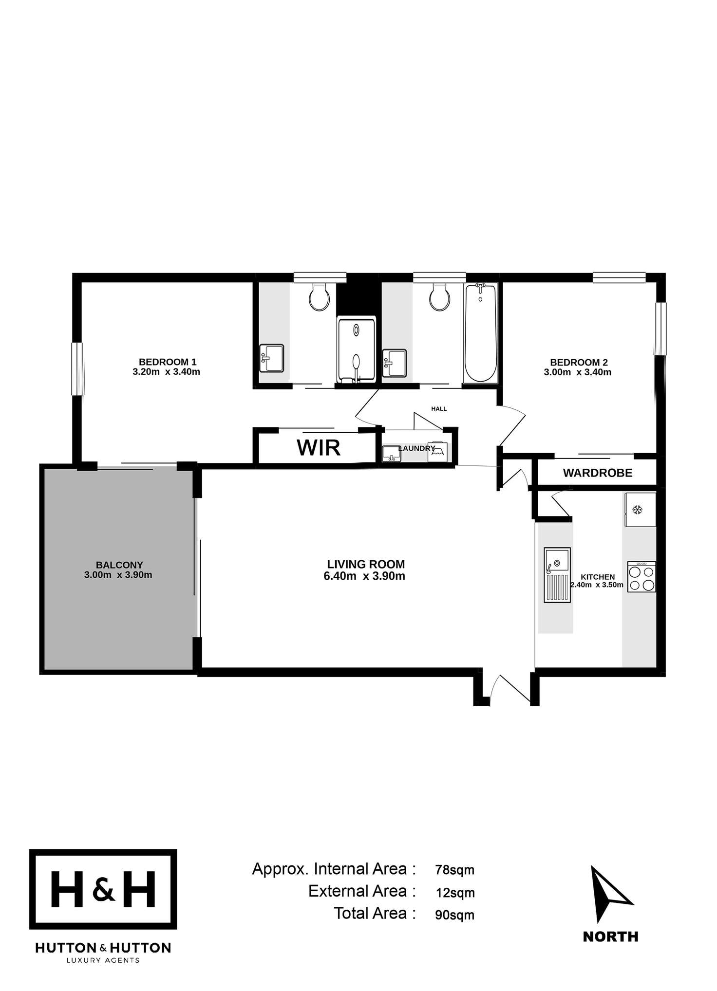 Floorplan of Homely apartment listing, 2508/118 Parkside Circuit, Hamilton QLD 4007